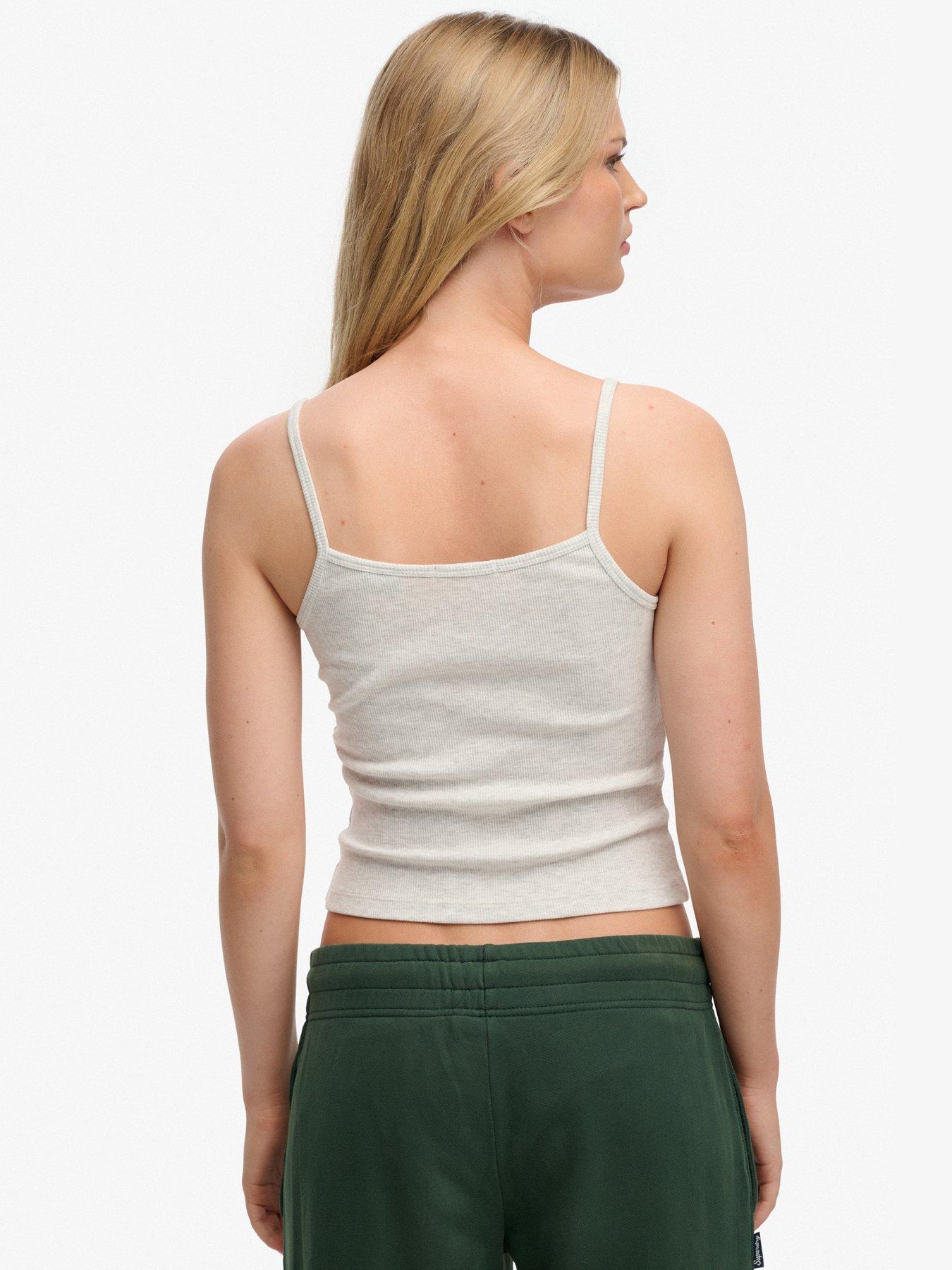 Image 2 of 5 of Superdry Athletic Essentials Graphic Print Cami Top - Grey