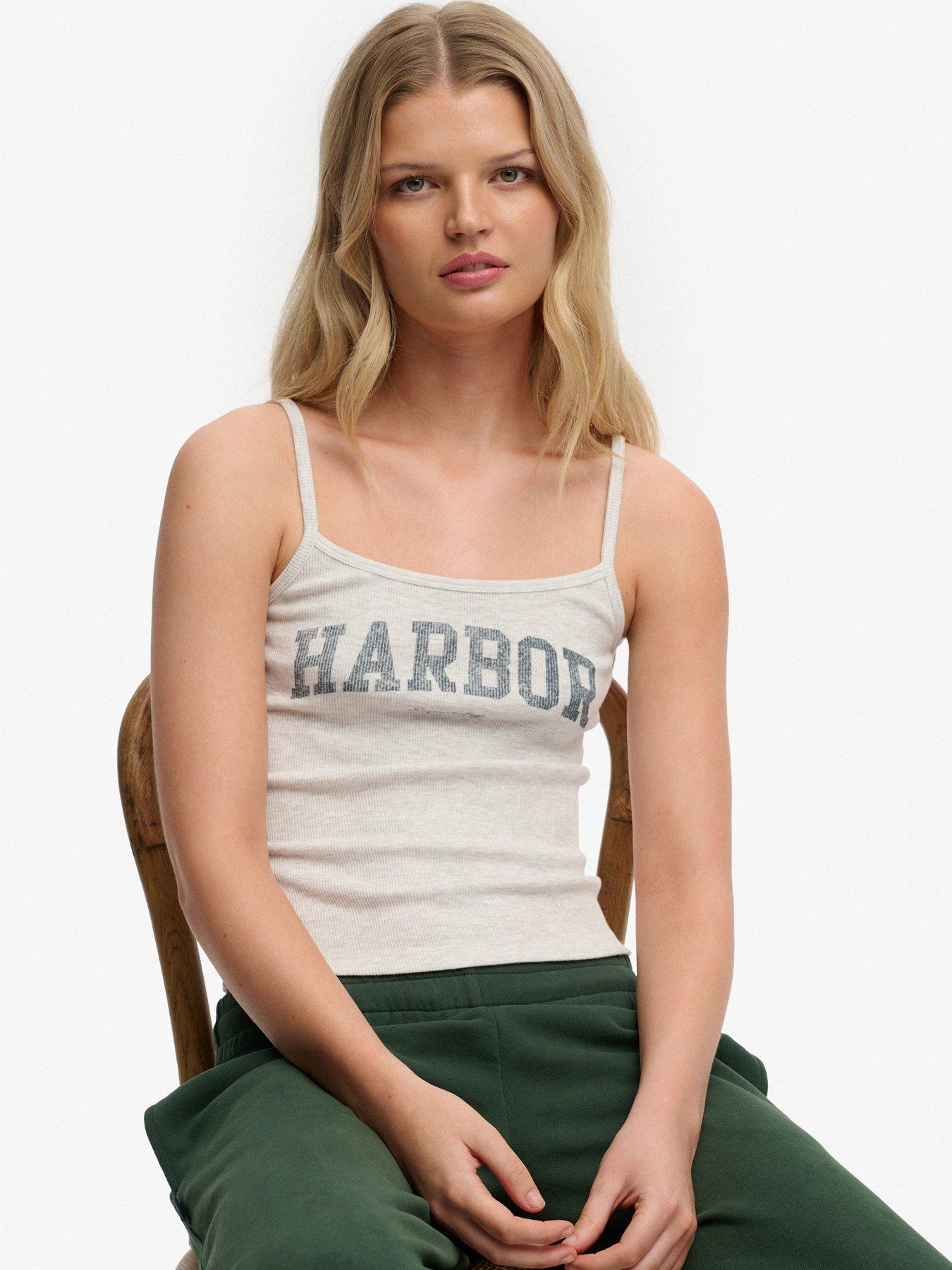 Image 5 of 5 of Superdry Athletic Essentials Graphic Print Cami Top - Grey