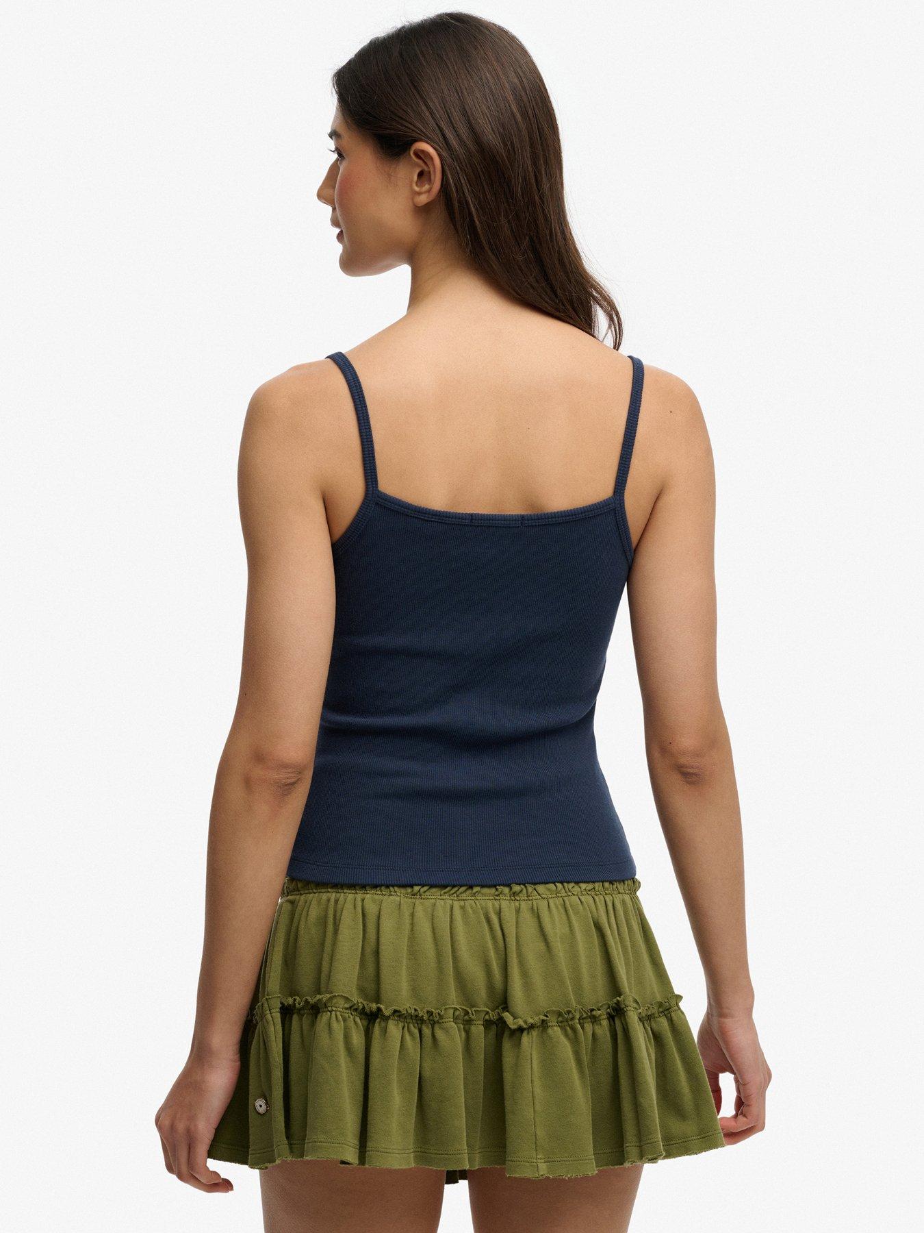 Image 2 of 5 of Superdry Athletic Essentials Graphic Print Cami Top - Blue
