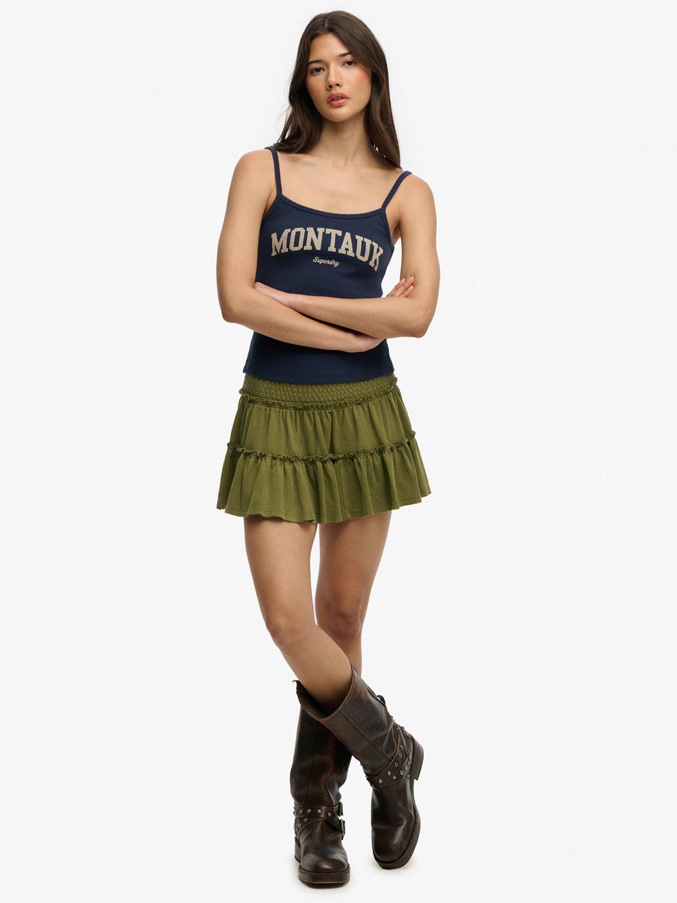 Image 3 of 5 of Superdry Athletic Essentials Graphic Print Cami Top - Blue