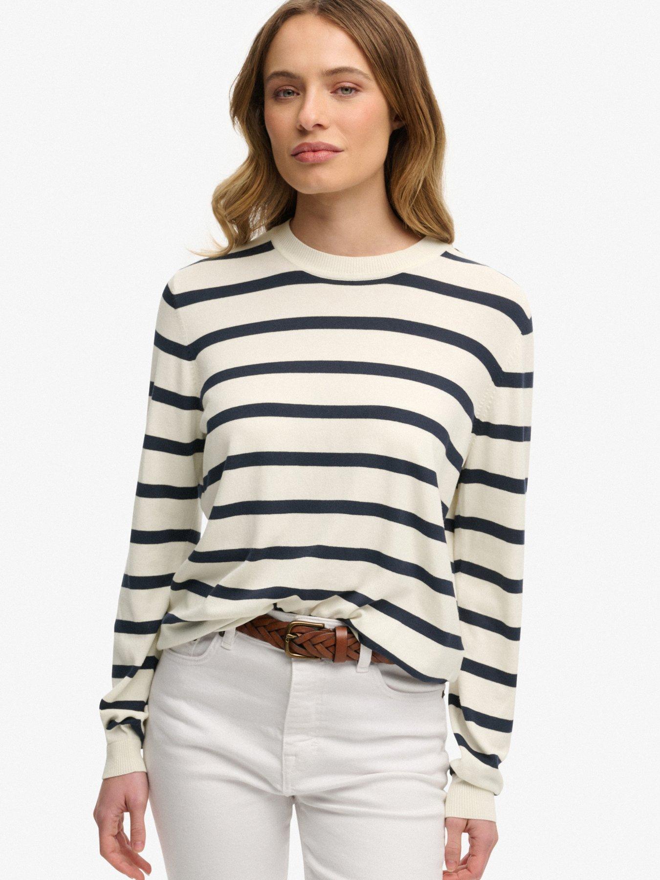 Superdry Lightweight Essential Jumper - Cream