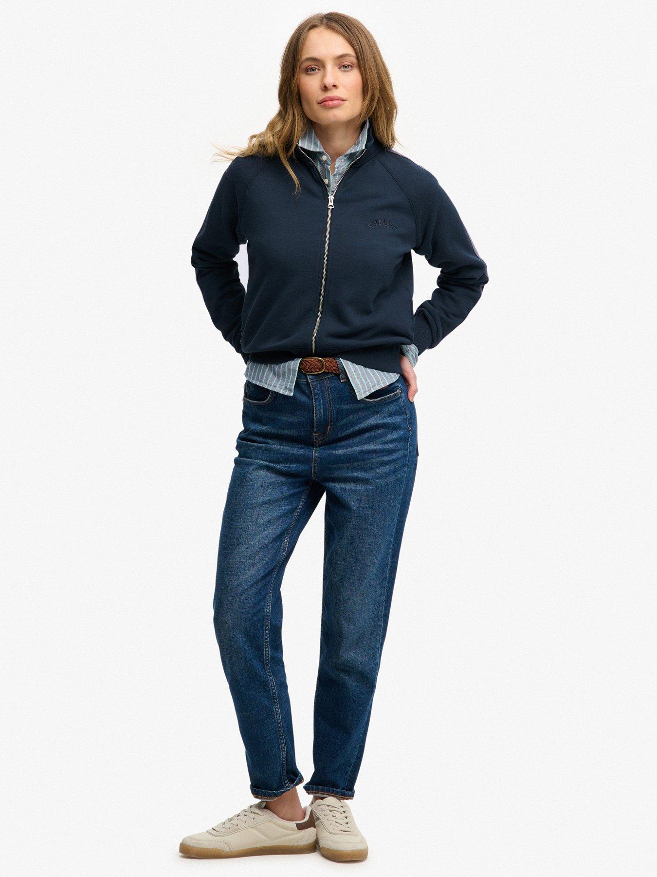 Image 3 of 6 of Superdry Essential Logo Zip Track Top - Blue