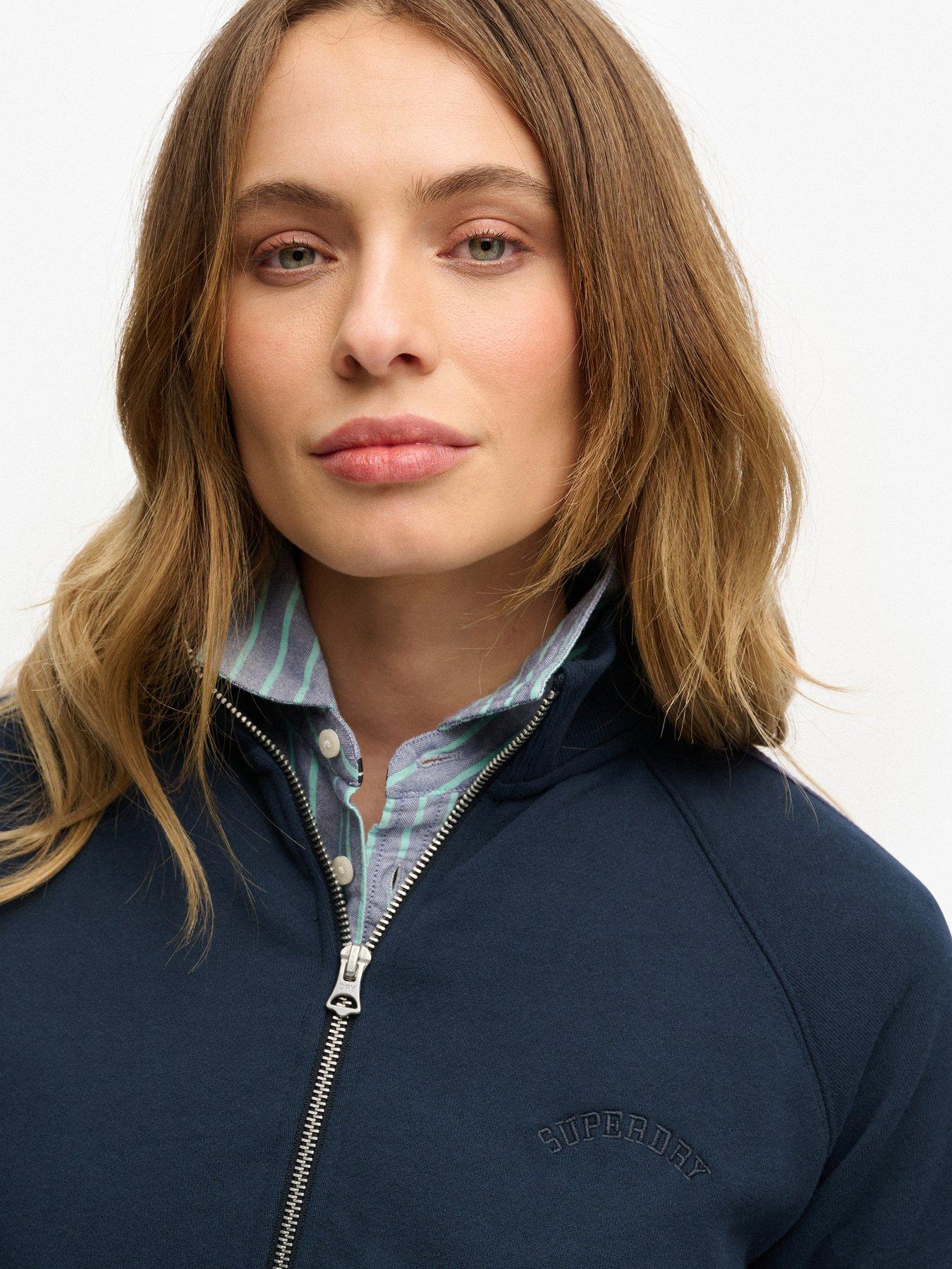 Image 4 of 6 of Superdry Essential Logo Zip Track Top - Blue