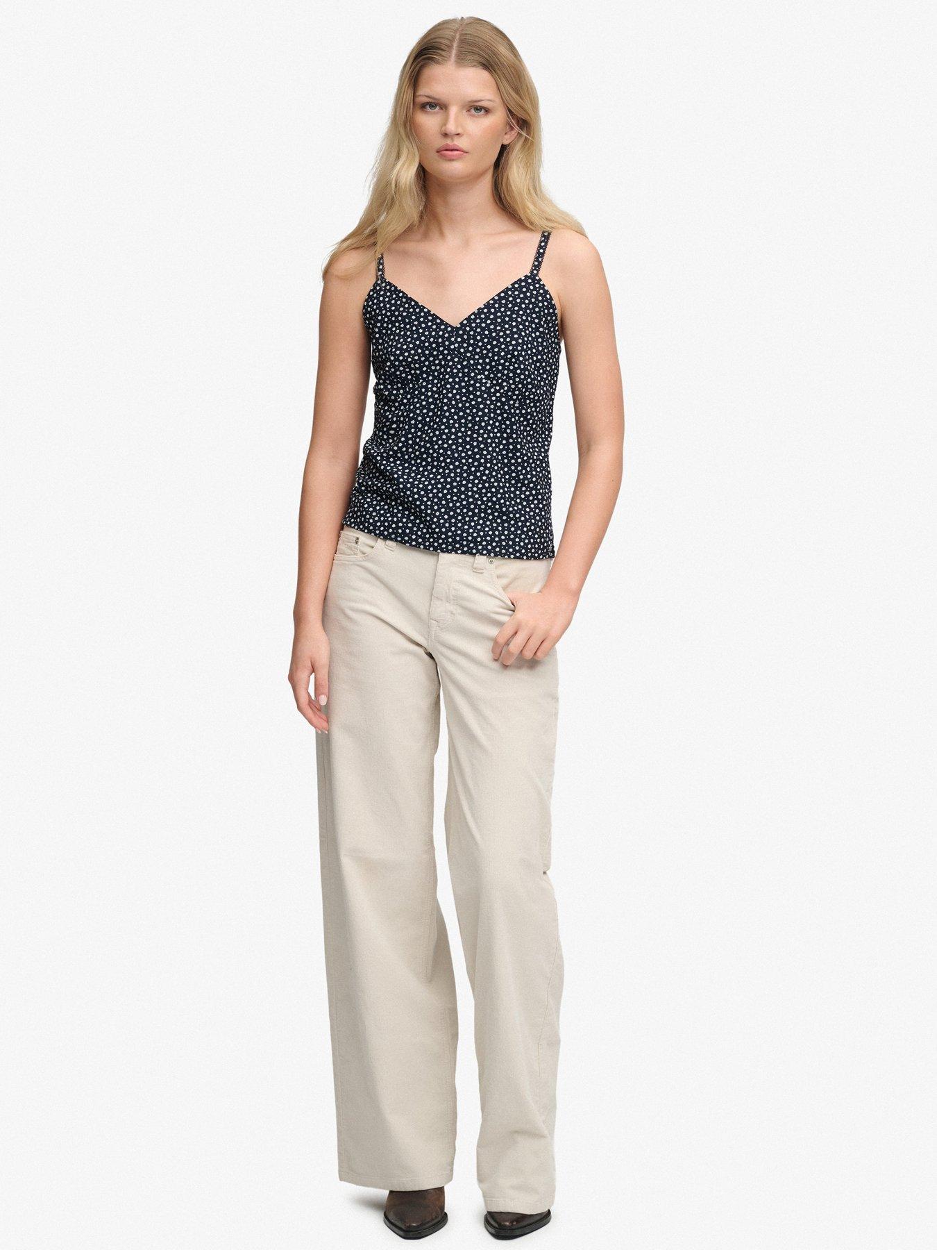 Image 3 of 5 of Superdry Cotton Cami Top - Blue