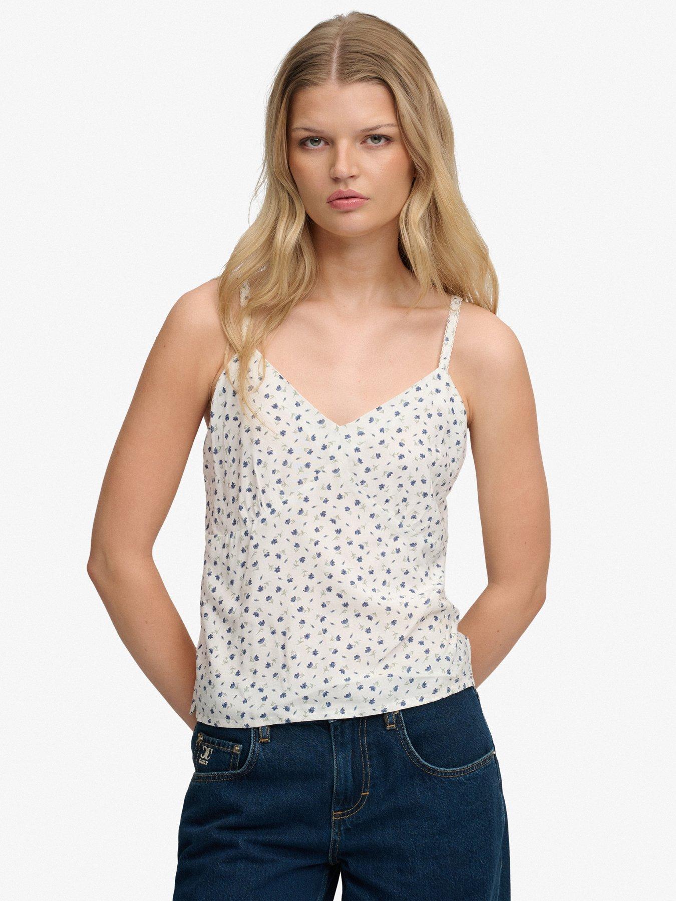 Superdry Cotton Cami Top - White
