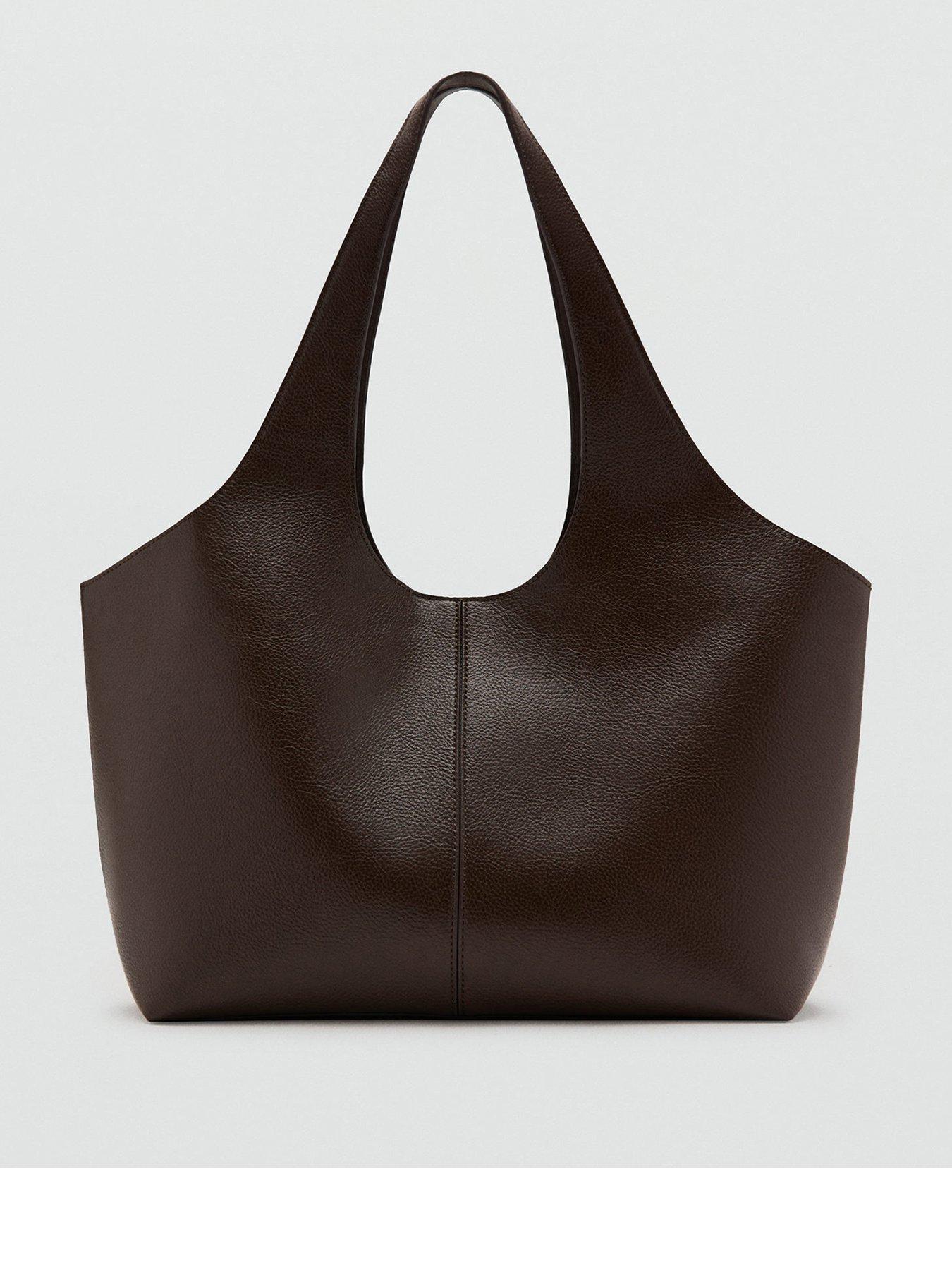Image 1 of 4 of Mango Large Shopper Bag - Brown