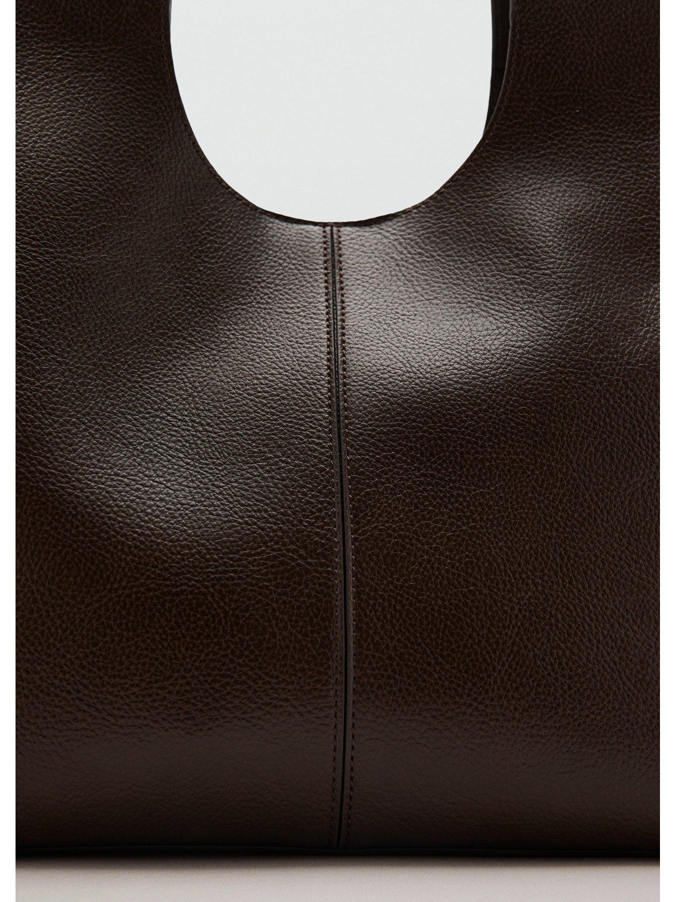 Image 3 of 4 of Mango Large Shopper Bag - Brown