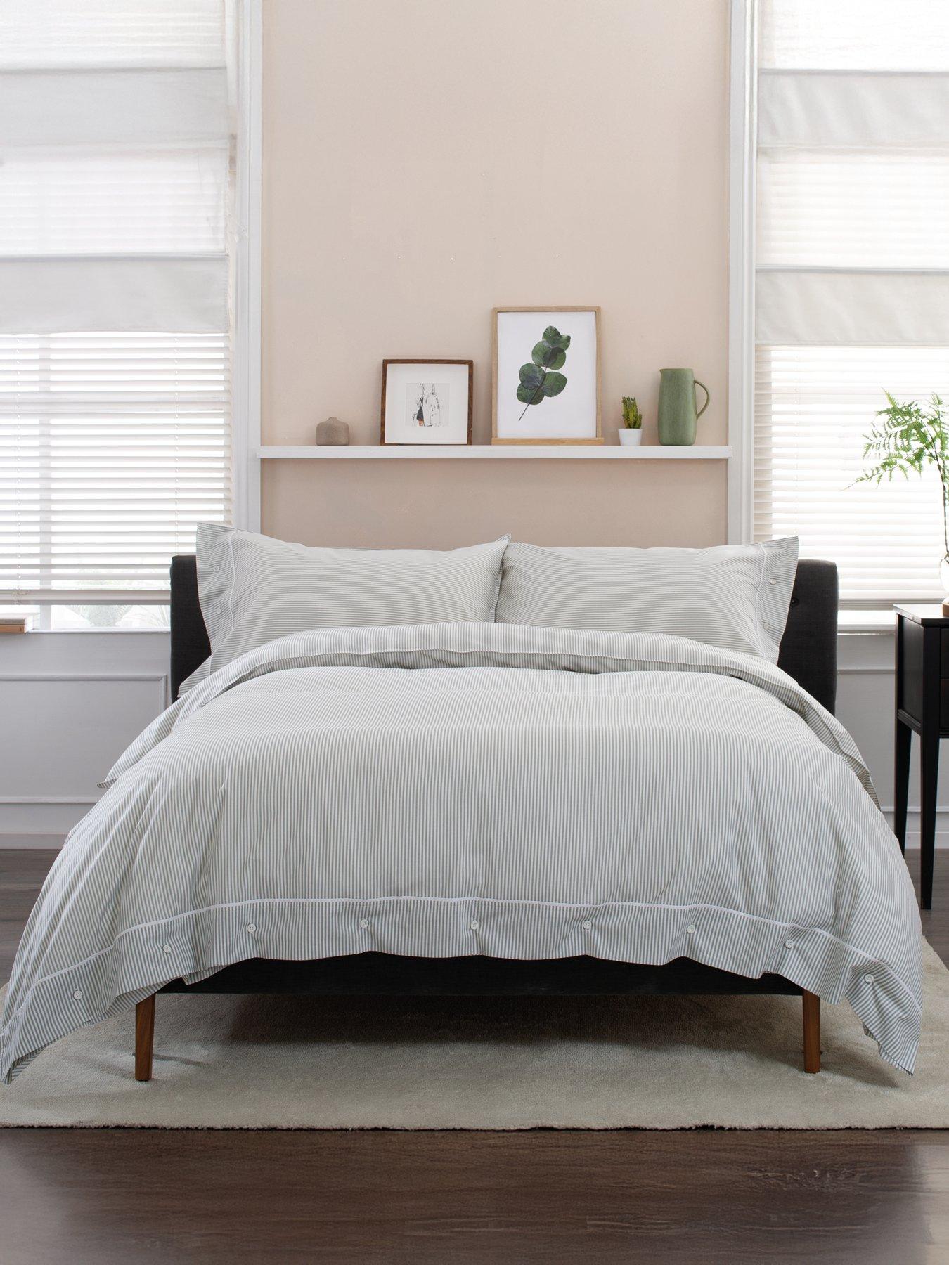 The Lyndon Co Tlc Southport Double Duvet Set Green/white