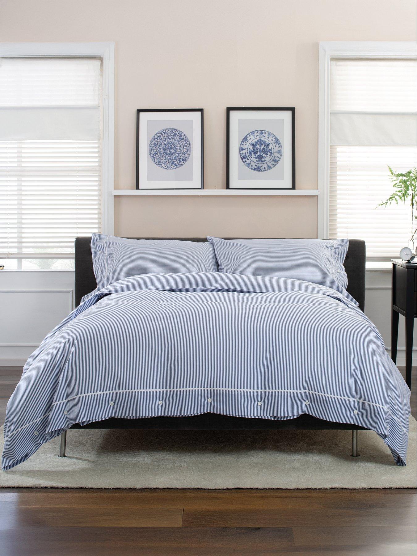 The Lyndon Co Tlc Southport Super King Duvet Set Blue/white