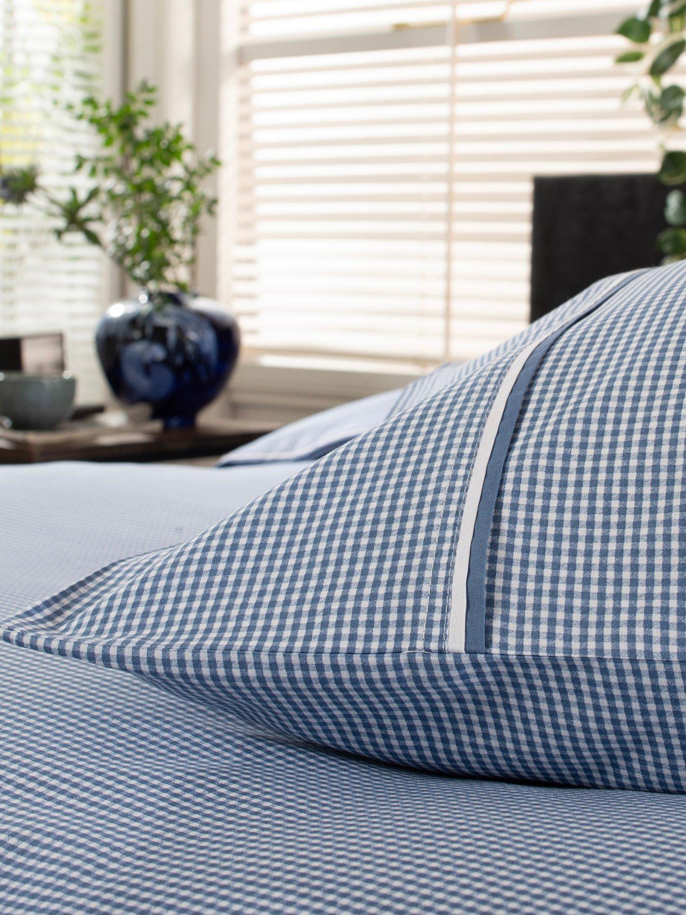 Image 3 of 5 of The Lyndon Co TLC Gingham 100% Cotton Duvet Set Blue/White