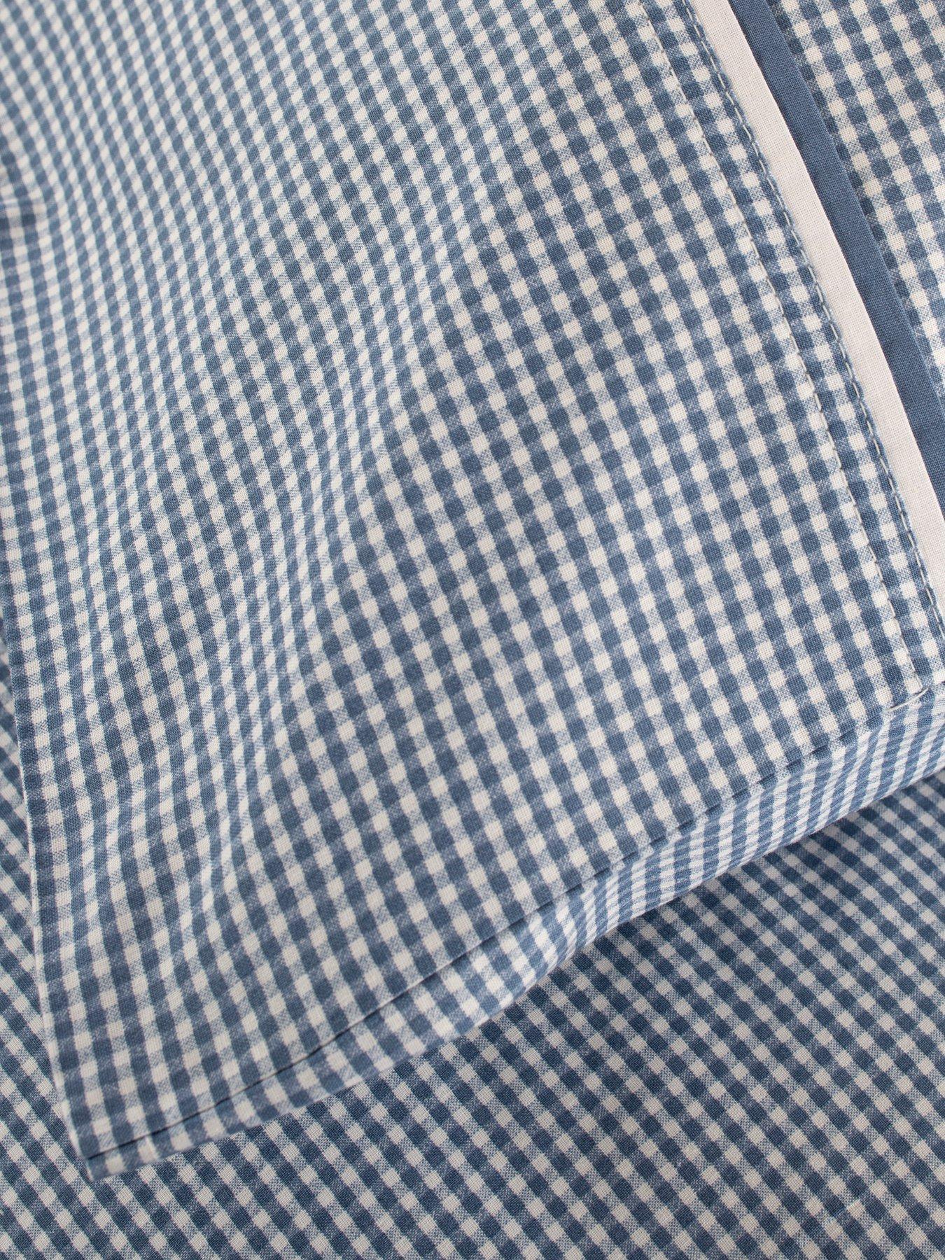 Image 5 of 5 of The Lyndon Co TLC Gingham 100% Cotton Duvet Set Blue/White
