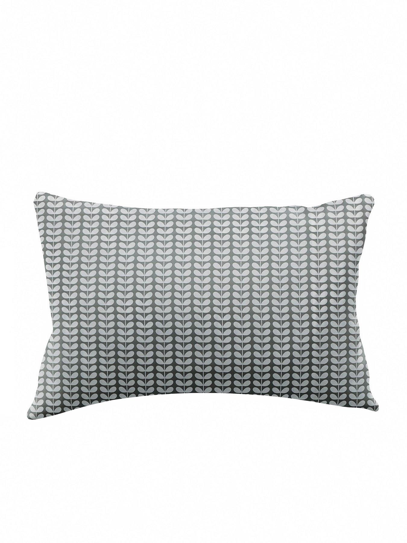 Image 4 of 4 of Orla Kiely Tiny Stem 100% Cotton Light Cool Grey Quilt Cover