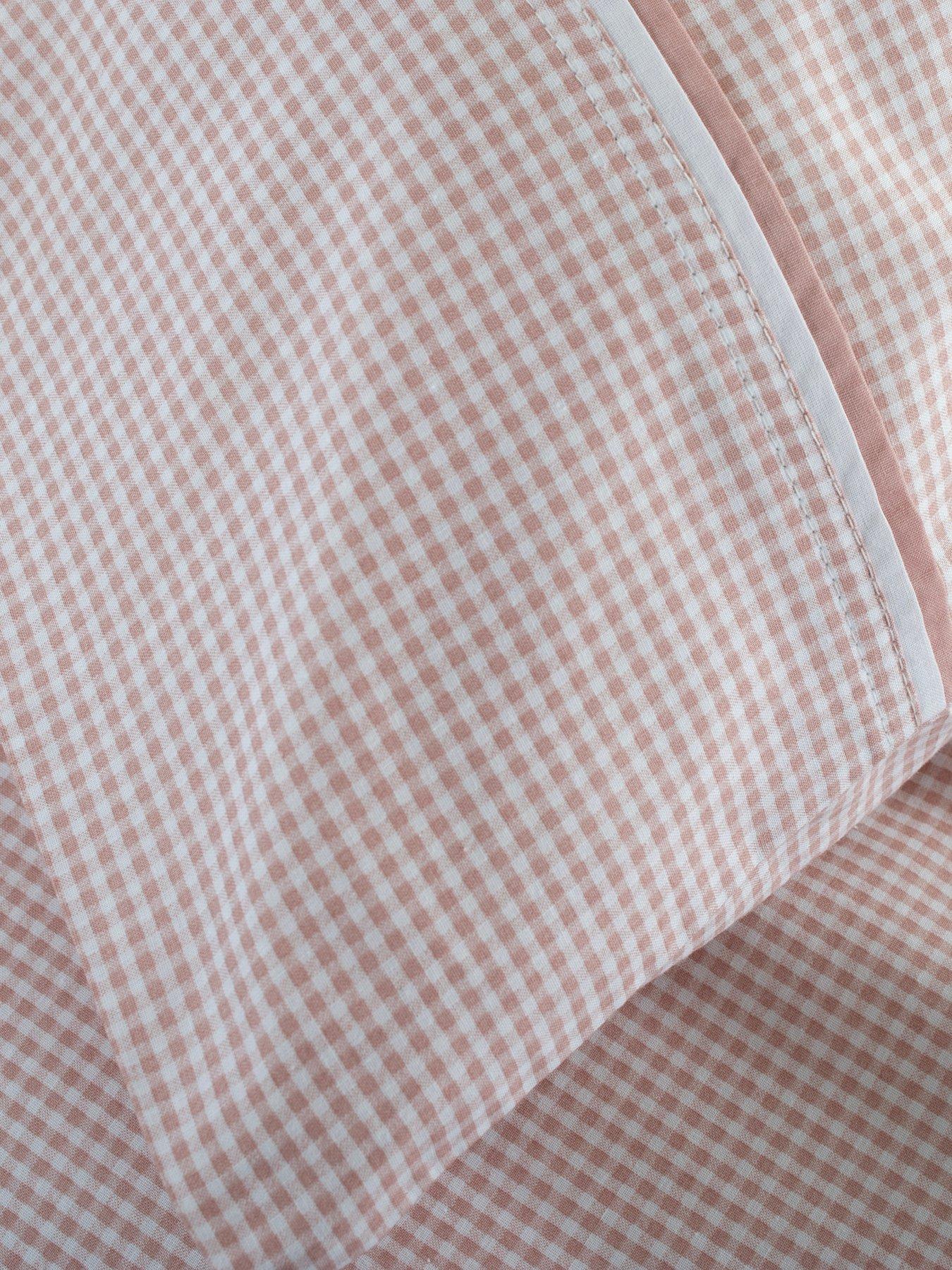 Image 6 of 6 of The Lyndon Co TLC Gingham 100% Cotton Duvet Set Rose/White