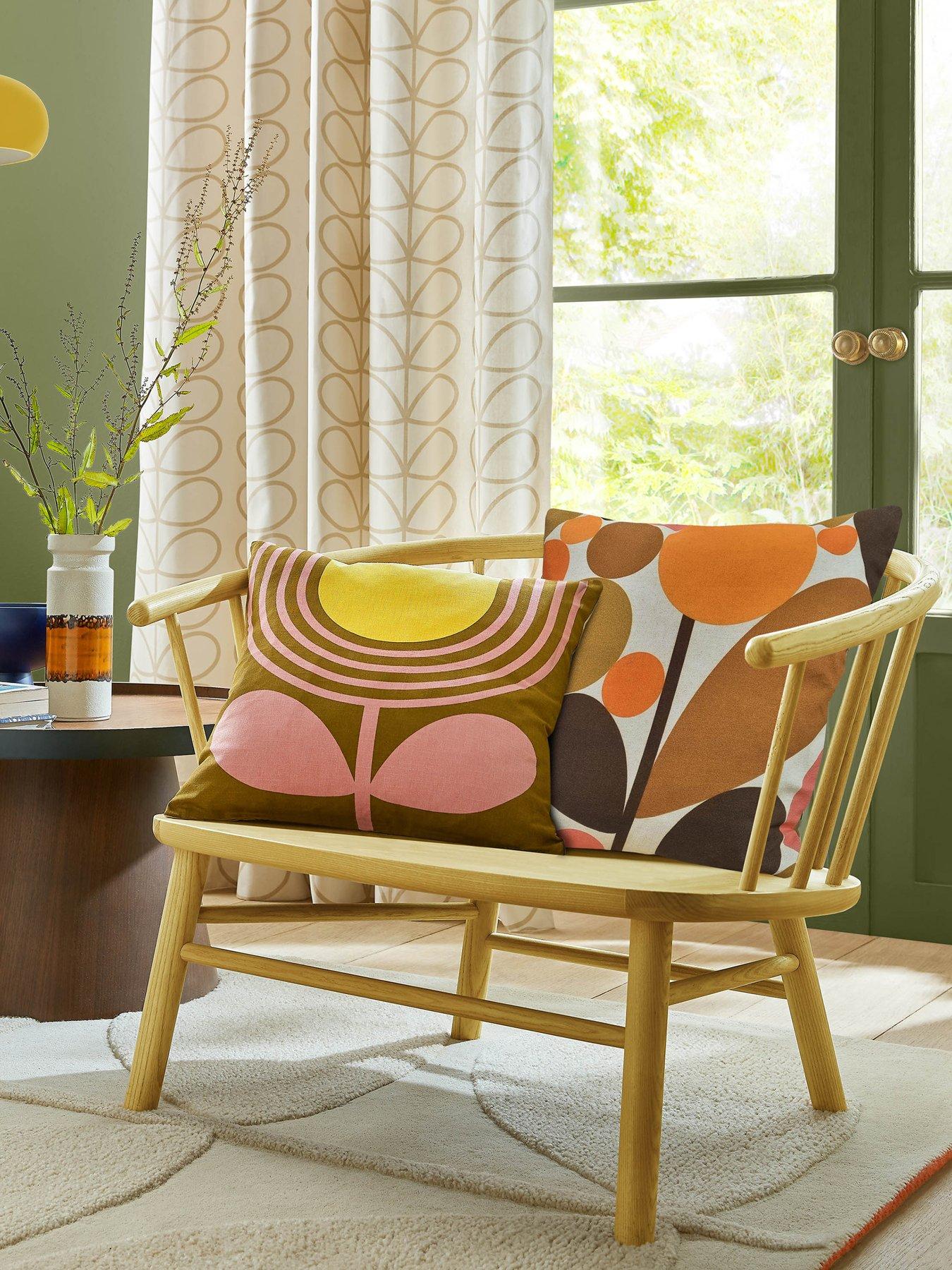 Orla Kiely Bubble Flower Sienna Microfibre Filled Cushion 45cm x 45cm