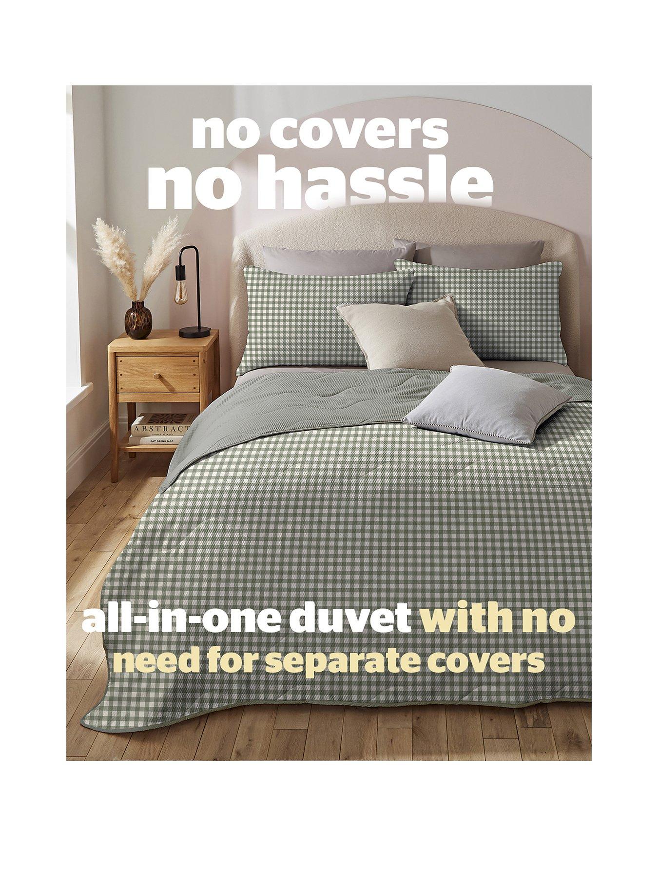 Image 2 of 7 of Silentnight Coverless Duvet 2.5 Tog - Sage Gingham