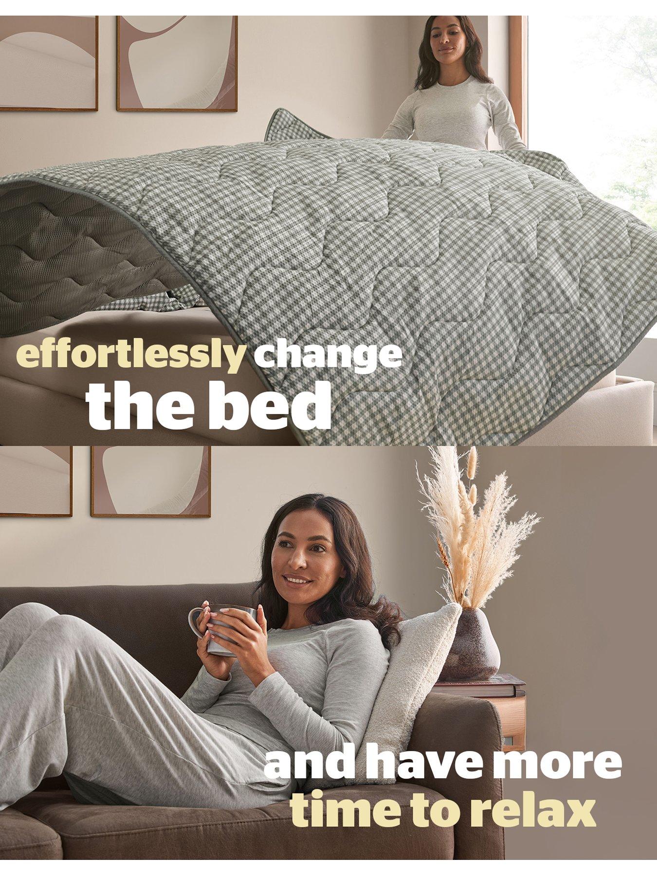 Image 3 of 7 of Silentnight Coverless Duvet 2.5 Tog - Sage Gingham