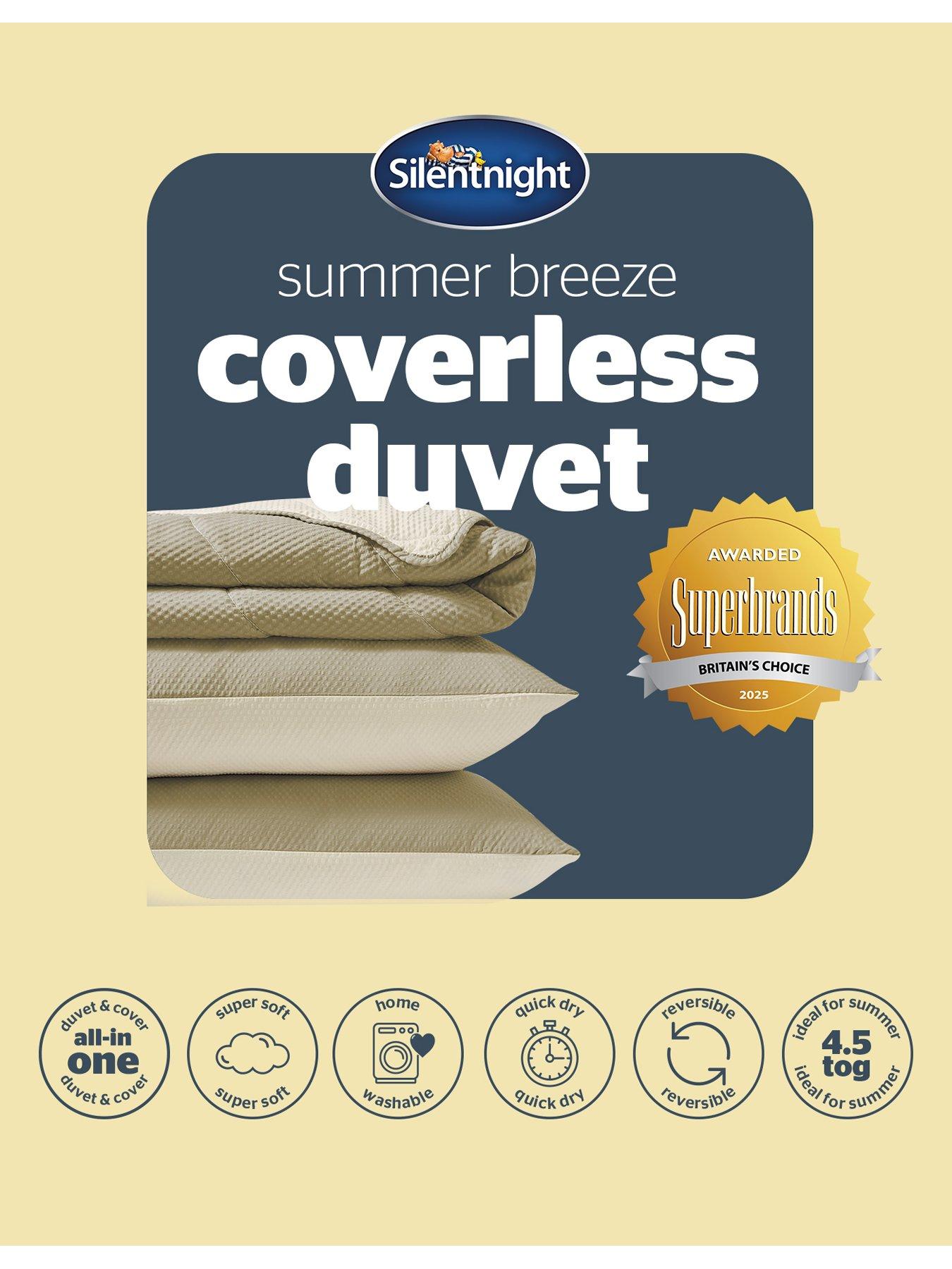 Image 7 of 7 of Silentnight Cool Summer Breeze Seersucker Coverless 4.5 Tog Duvet - Sage/Cream