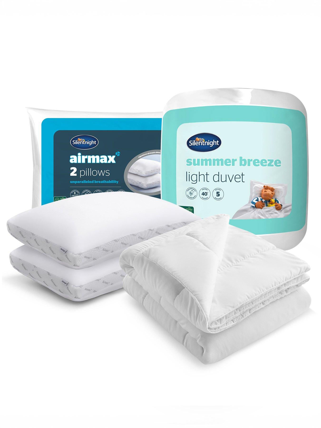 Image 1 of 7 of Silentnight Cooling Summer Breeze 4.5 Tog and Airmax Pillow Summer Bundle