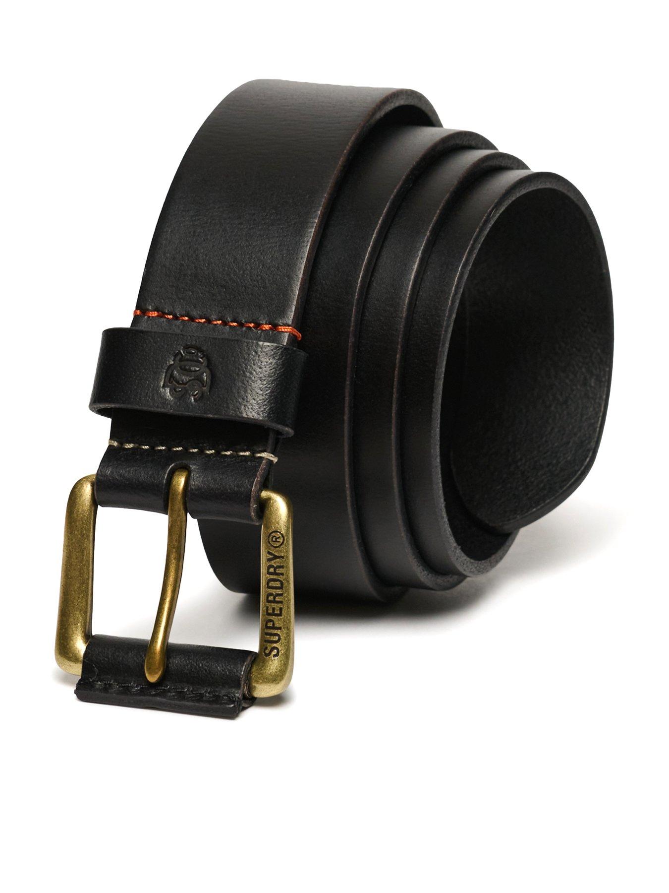 Image 1 of 4 of Superdry Classic Leather Belt - Black