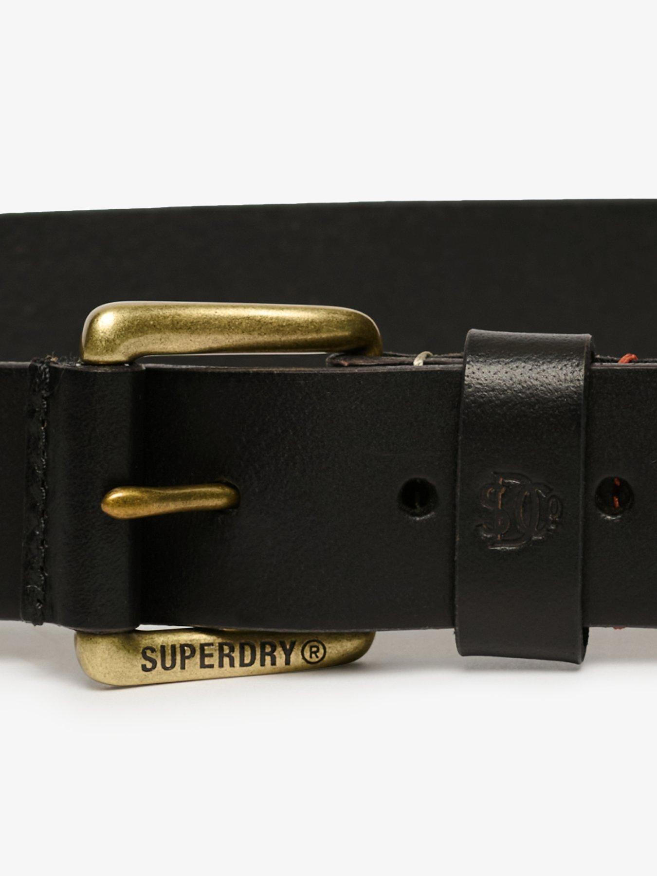 Image 4 of 4 of Superdry Classic Leather Belt - Black