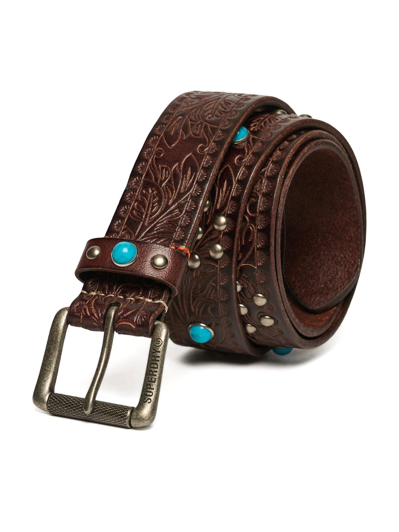 Superdry Statement Leather Belt - Brown