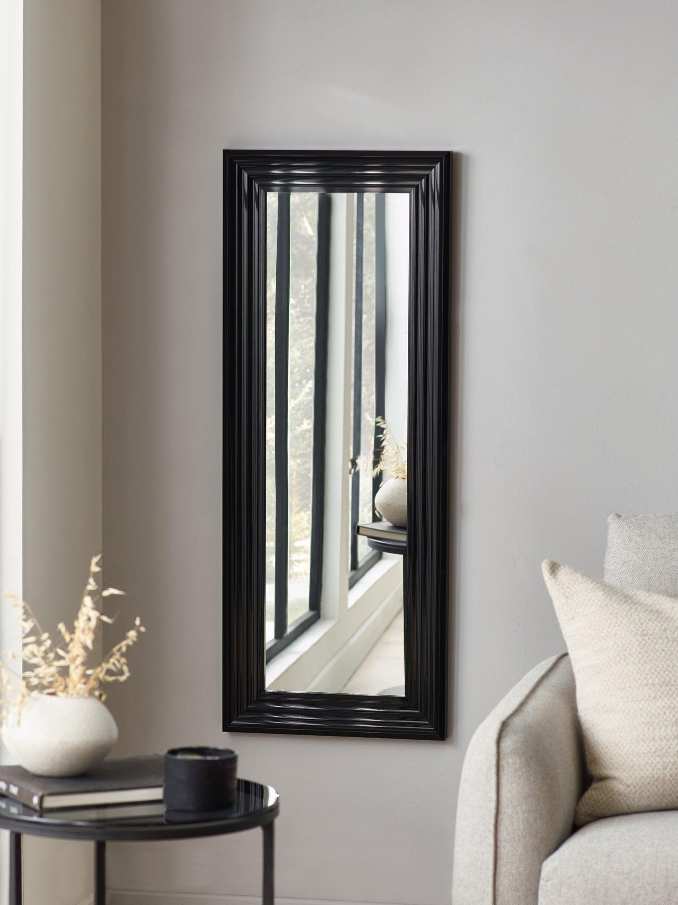 Julian Bowen Tokyo Gloss Black Tall Rectangular Dressing Mirror