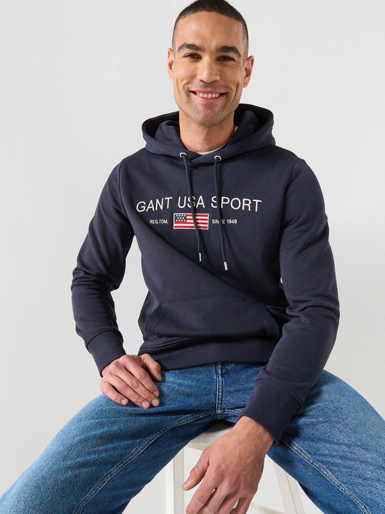 GANT Gant Retro Large Graphic Hoodie - Navy