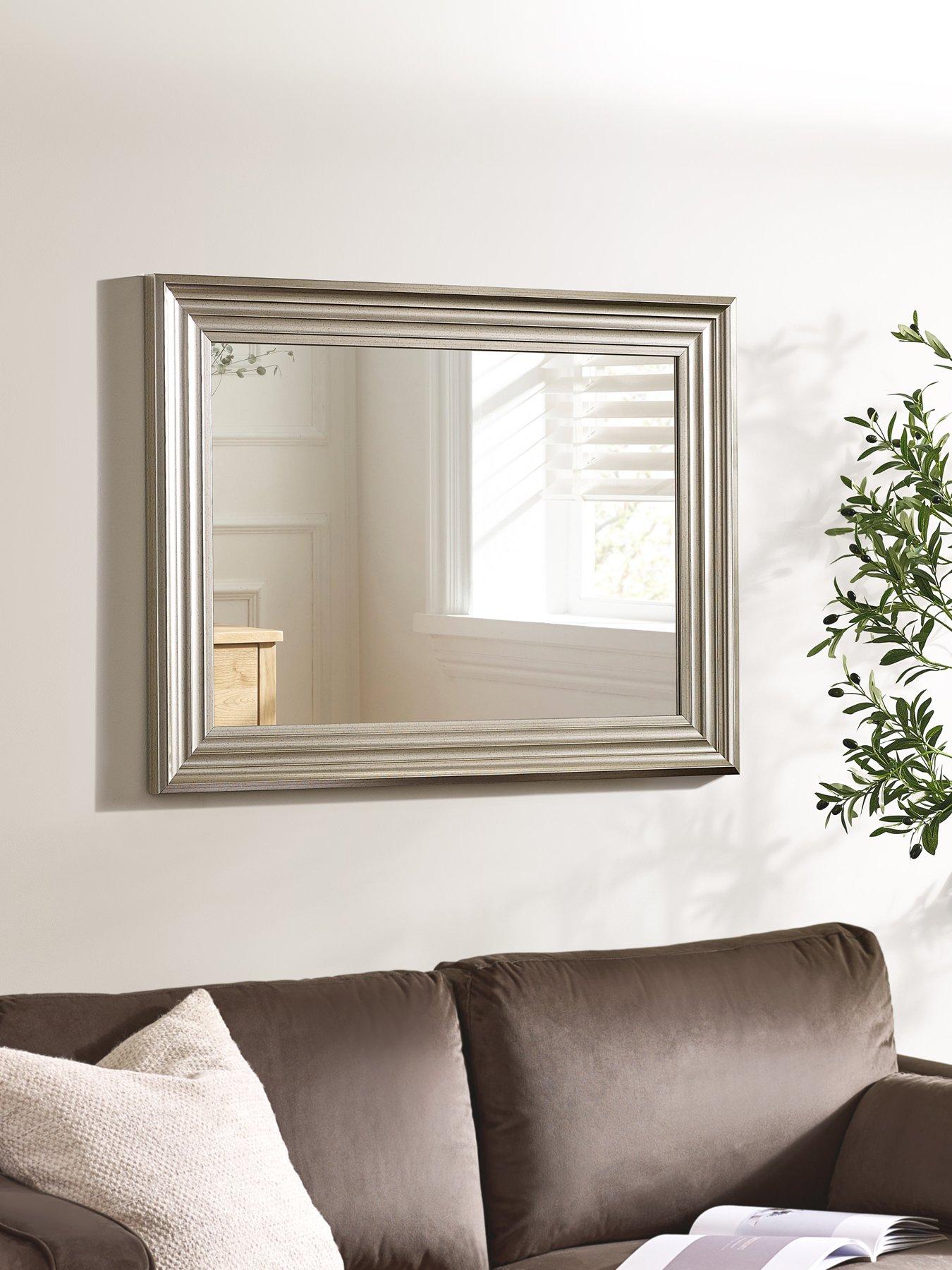 Julian Bowen Tokyo Pewter Rectangular Wall Mirror