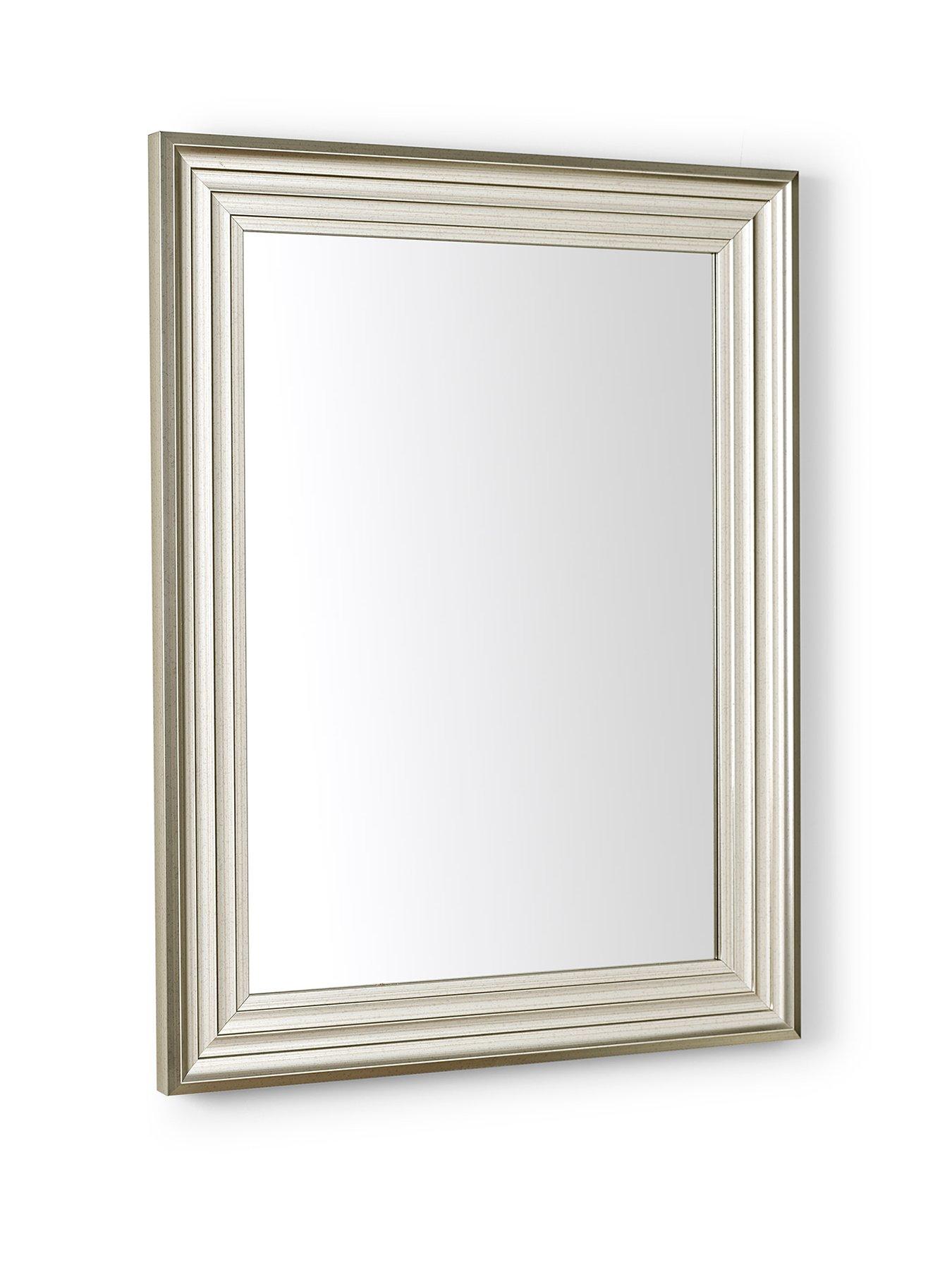 Image 2 of 7 of Julian Bowen Tokyo Pewter Rectangular Wall Mirror