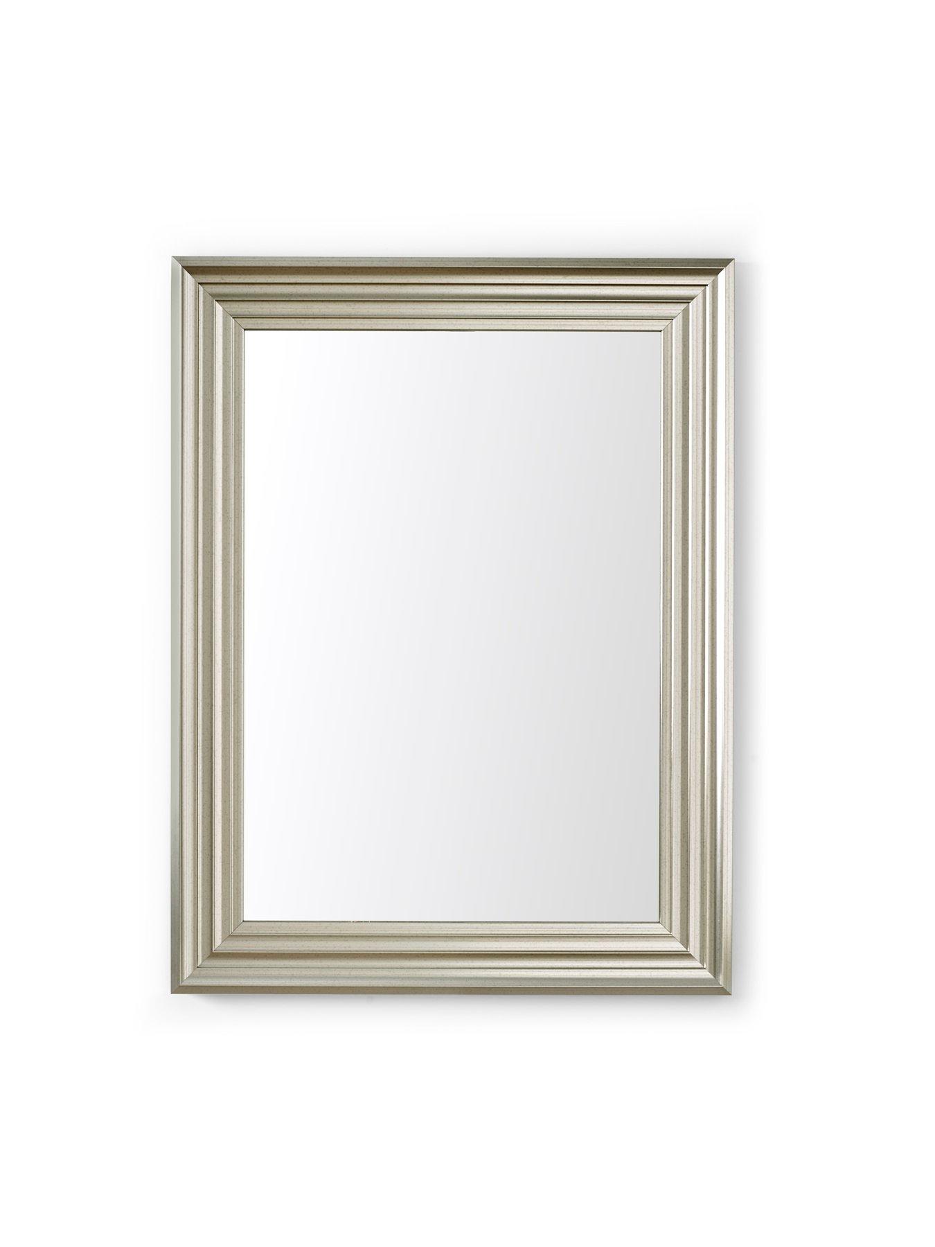 Image 3 of 7 of Julian Bowen Tokyo Pewter Rectangular Wall Mirror