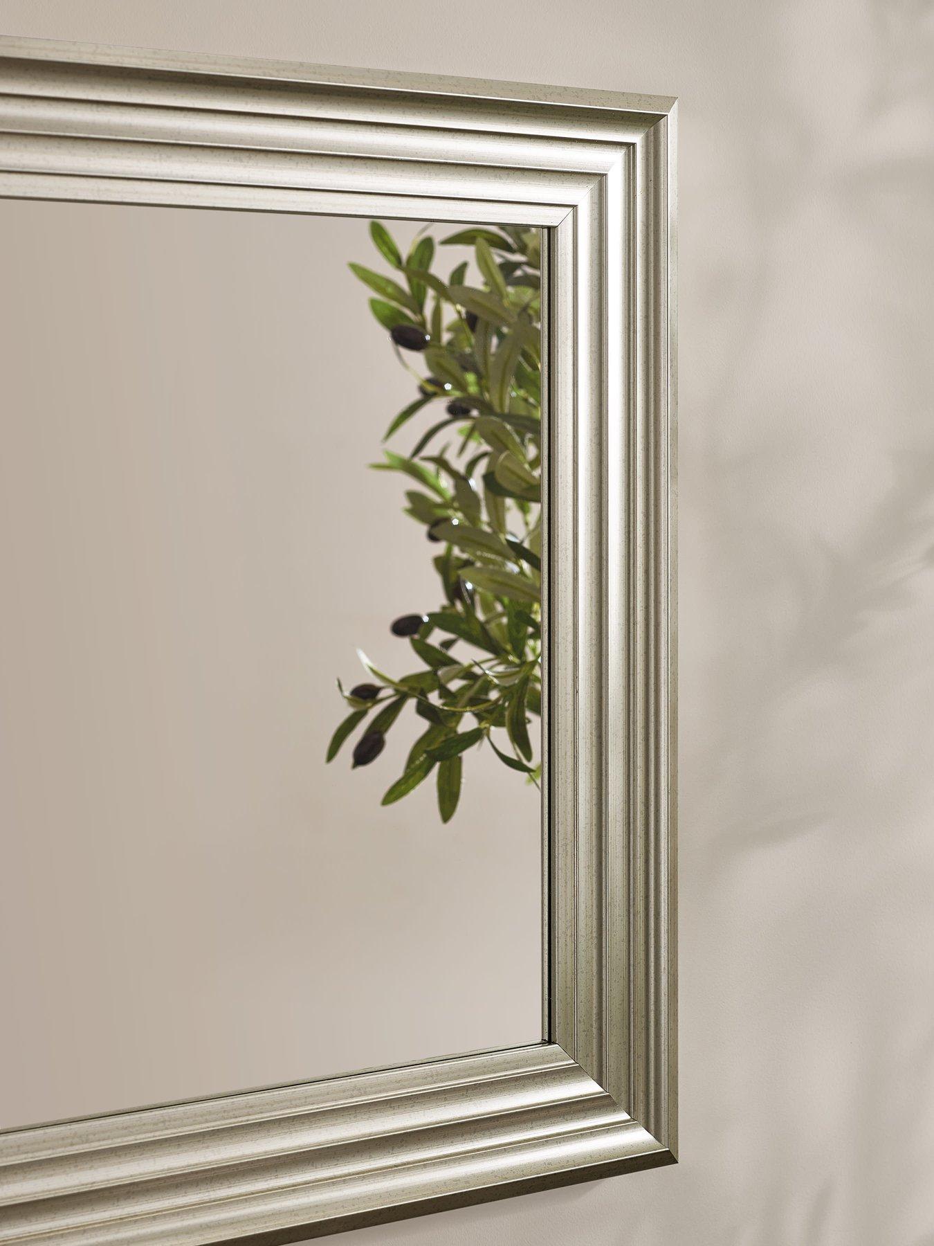 Image 5 of 7 of Julian Bowen Tokyo Pewter Rectangular Wall Mirror