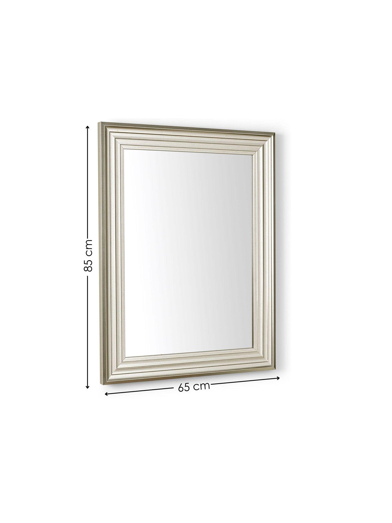 Image 7 of 7 of Julian Bowen Tokyo Pewter Rectangular Wall Mirror