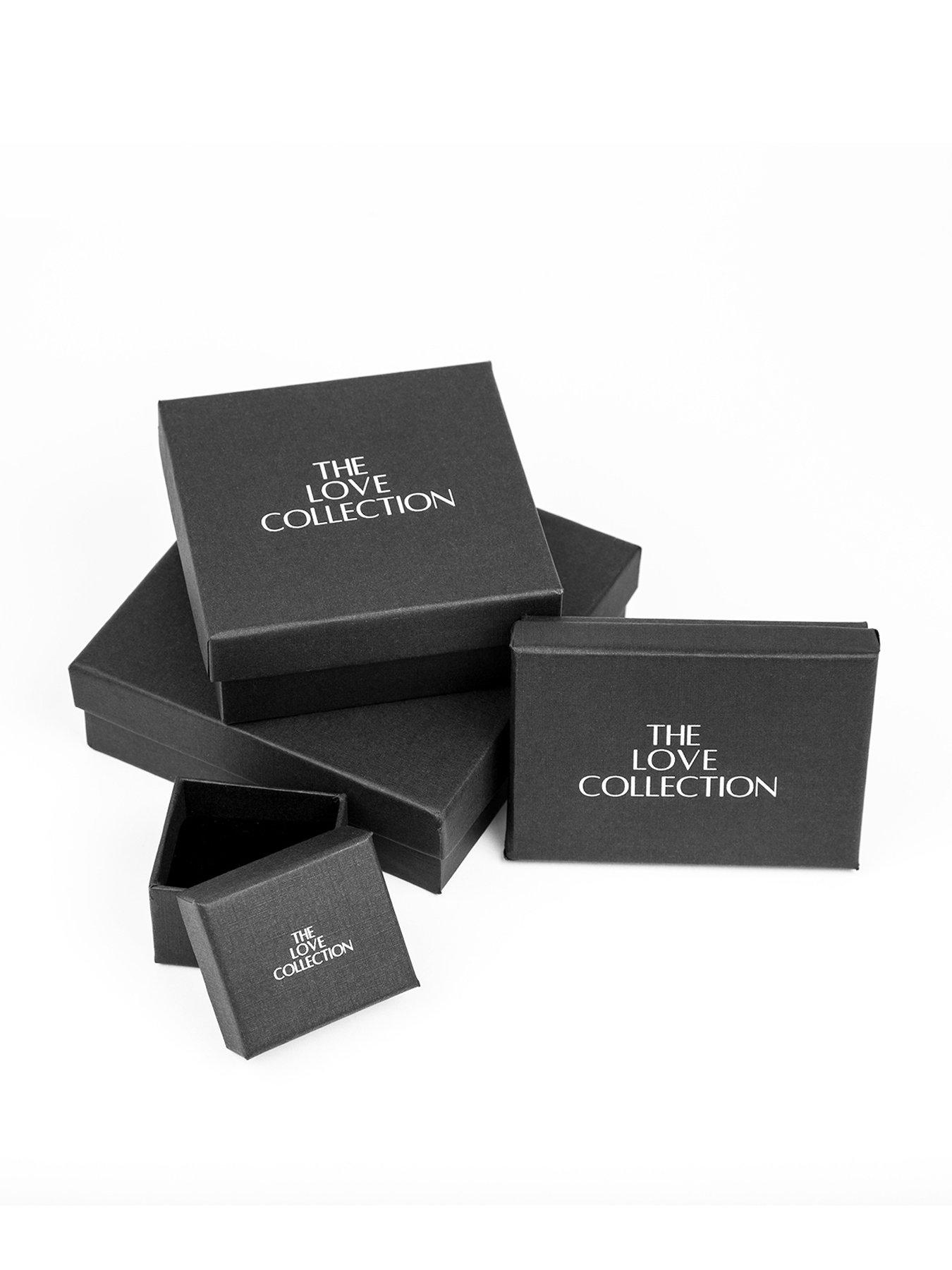 Image 5 of 5 of The Love Collection Gold Plated Sterling Silver CZ Heart Studs