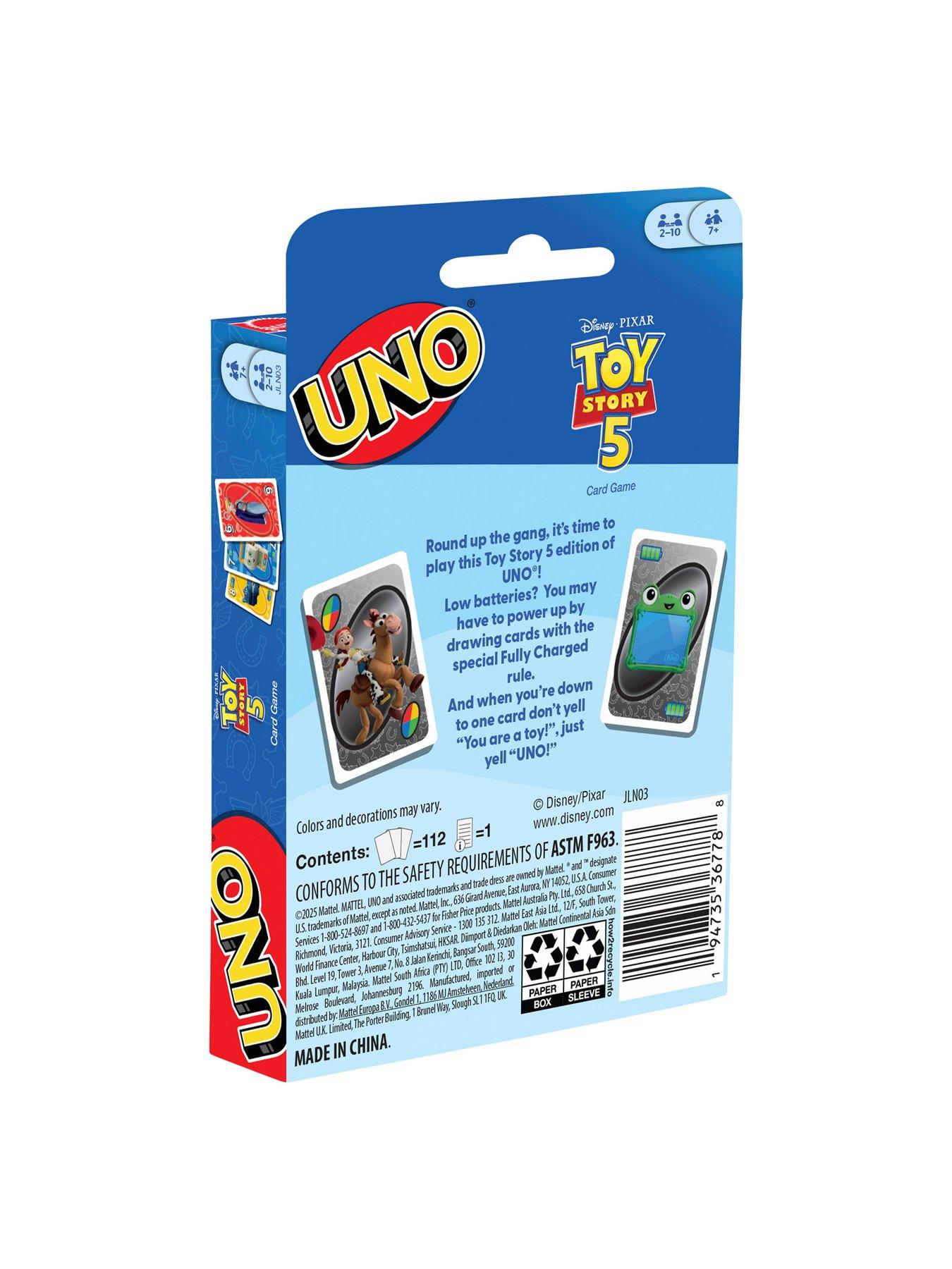 Image 5 of 6 of Uno Disney and Pixar Toy Story 5 Card Game for Kid, Adult &amp; Family Nights