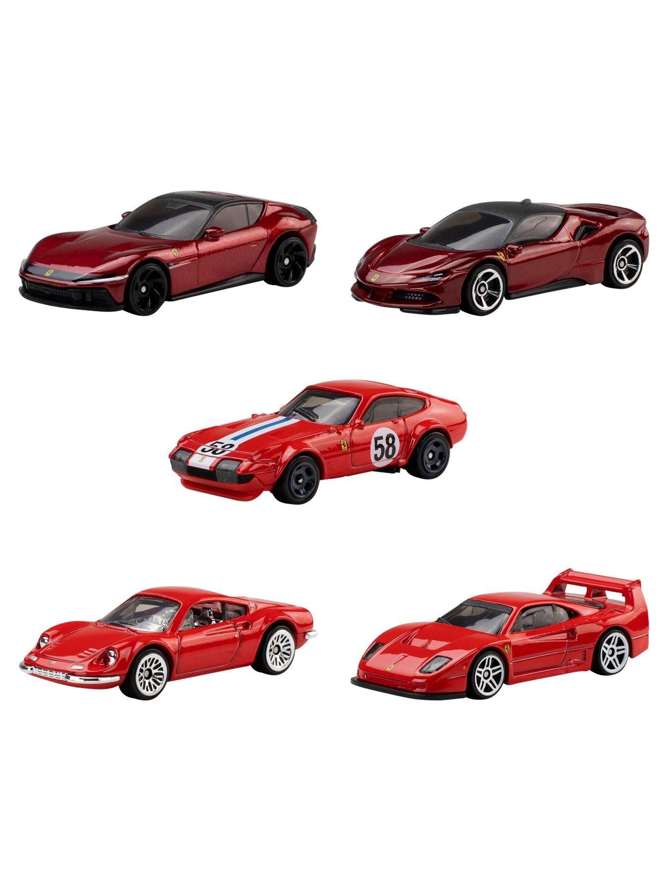Image 2 of 7 of Hot Wheels Ferrari 5-Pack, Set of 5 Die-Cast Toy Ferrari Automobiles in 1:64 Scale