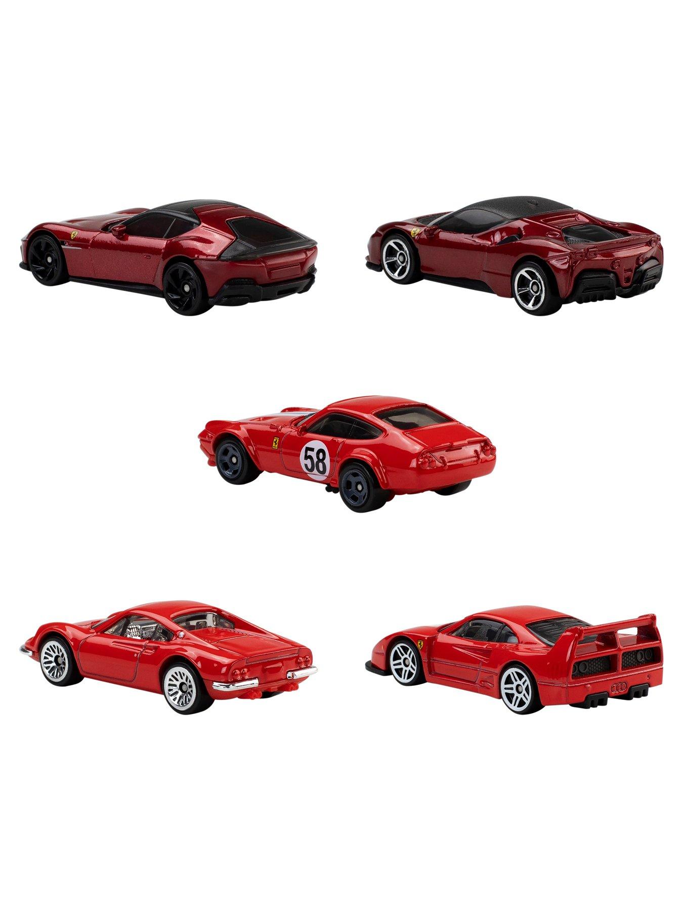 Image 3 of 7 of Hot Wheels Ferrari 5-Pack, Set of 5 Die-Cast Toy Ferrari Automobiles in 1:64 Scale
