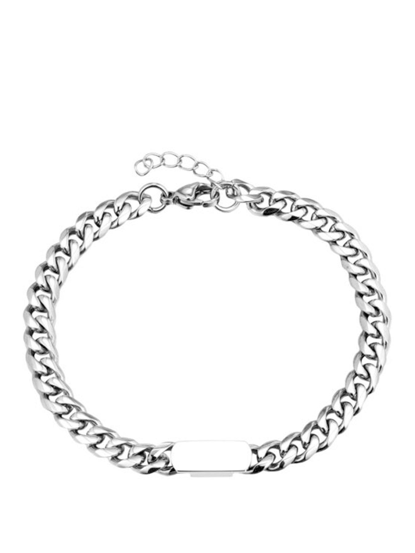 The Love Collection Gent's Curb Adjustable Personalised Bracelet