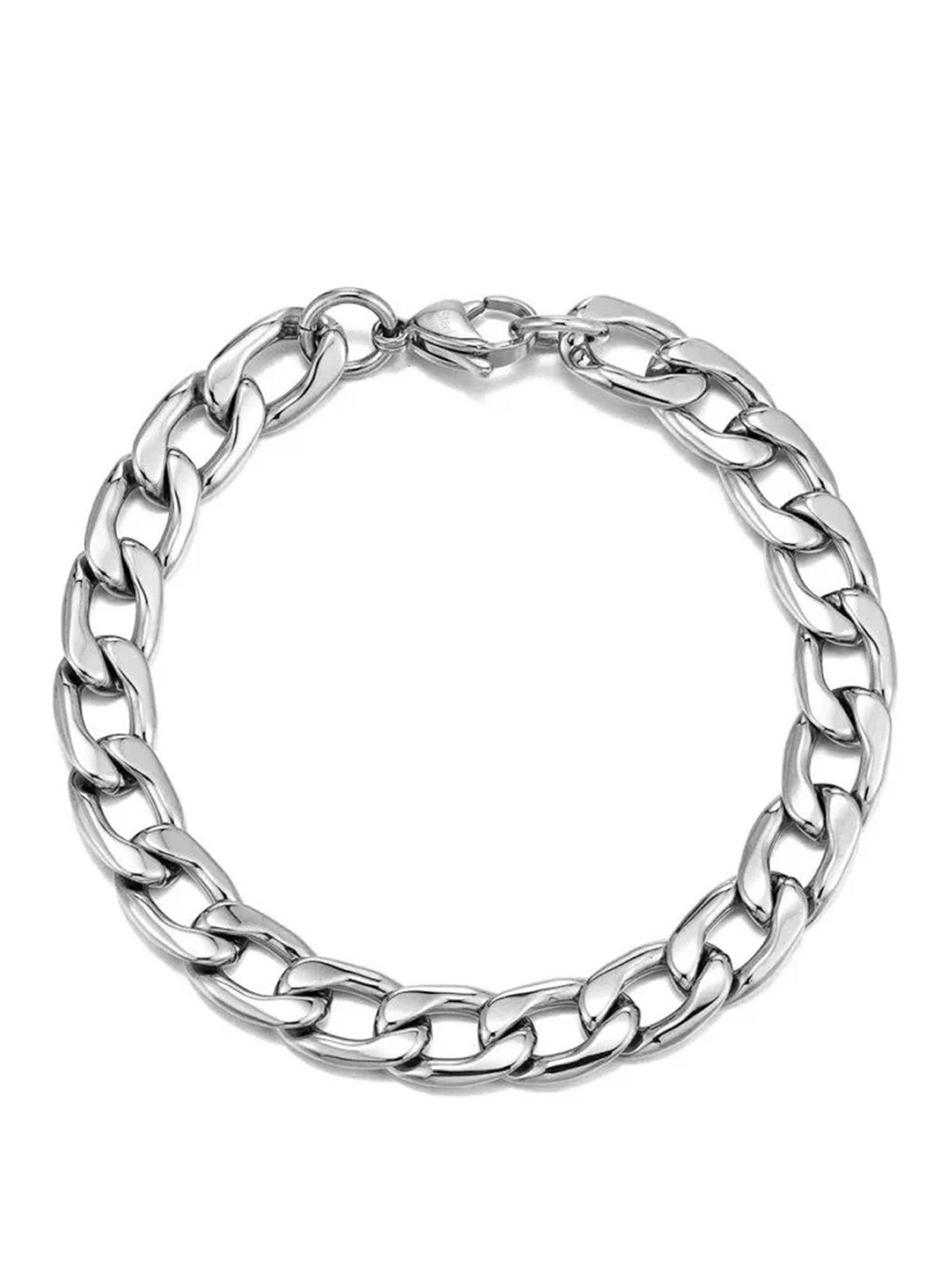 Image 1 of 5 of The Love Collection Men's Flat Curb Stainless Steel Bracelet