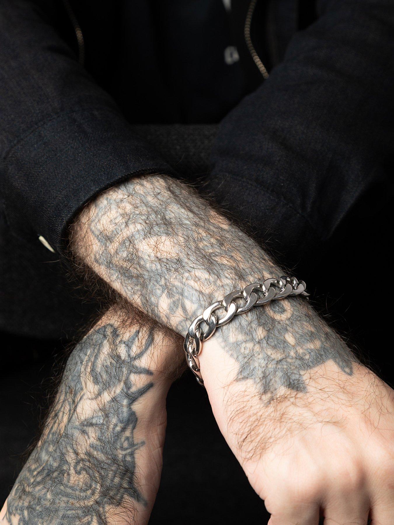 Image 2 of 5 of The Love Collection Men's Flat Curb Stainless Steel Bracelet