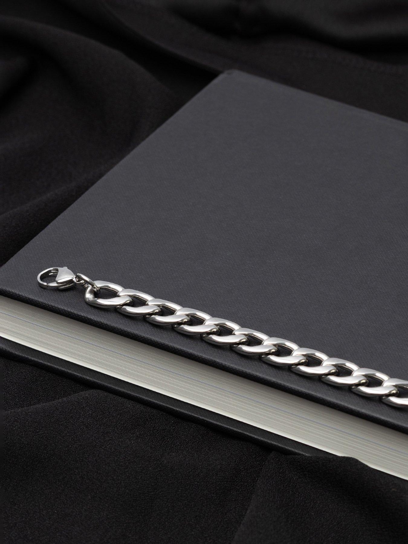 Image 3 of 5 of The Love Collection Men's Flat Curb Stainless Steel Bracelet