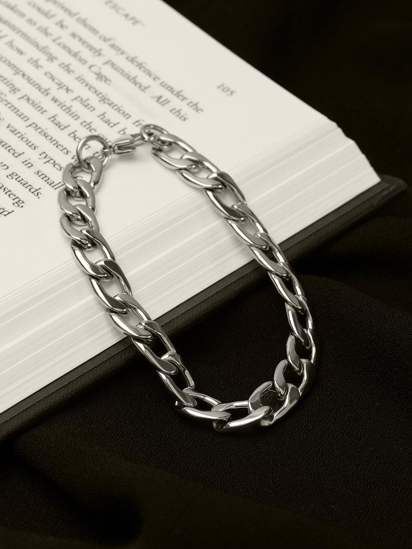 Image 4 of 5 of The Love Collection Men's Flat Curb Stainless Steel Bracelet