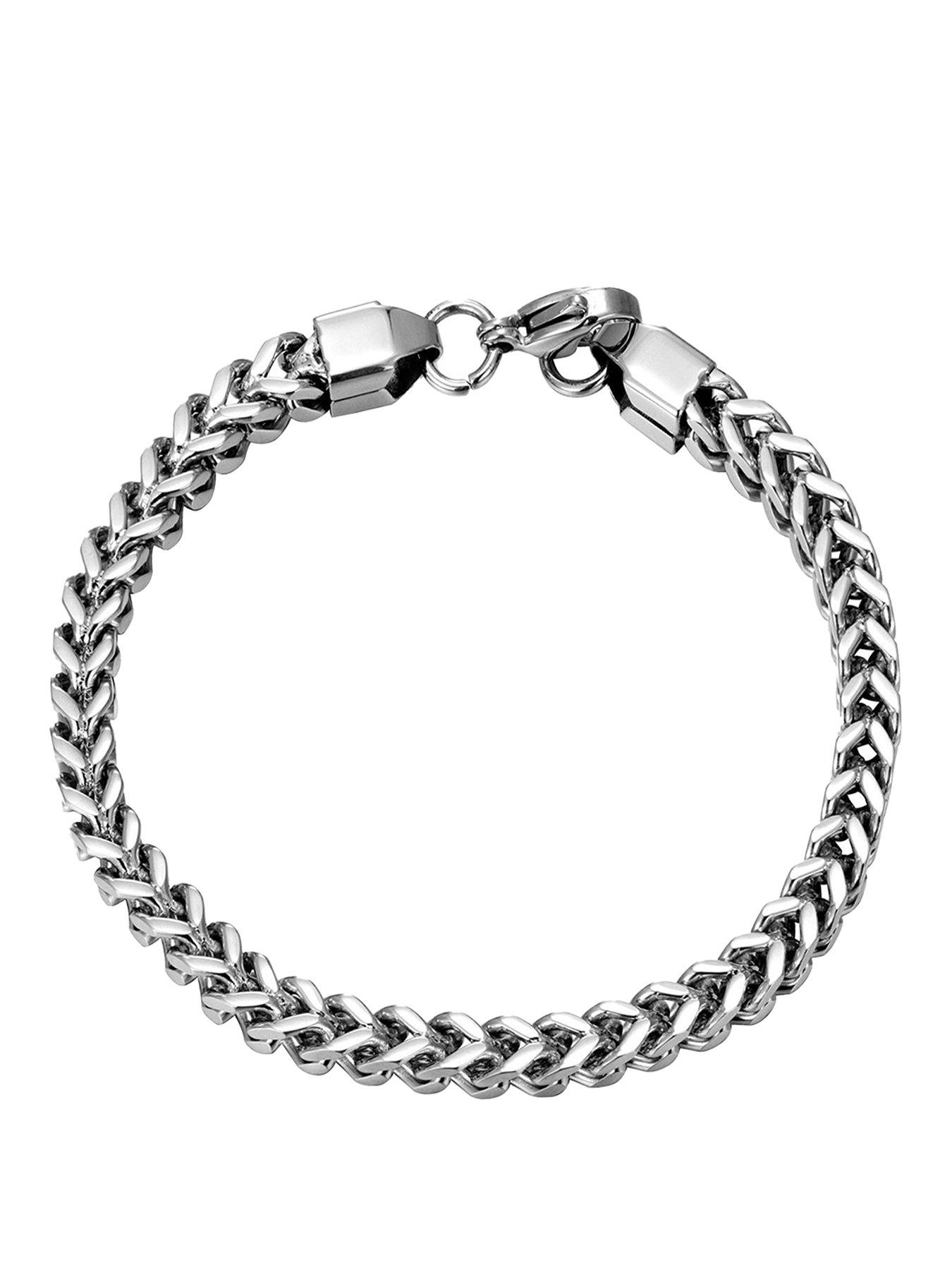 The Love Collection Men's Stainless Steel Chunky Curb Bracelet