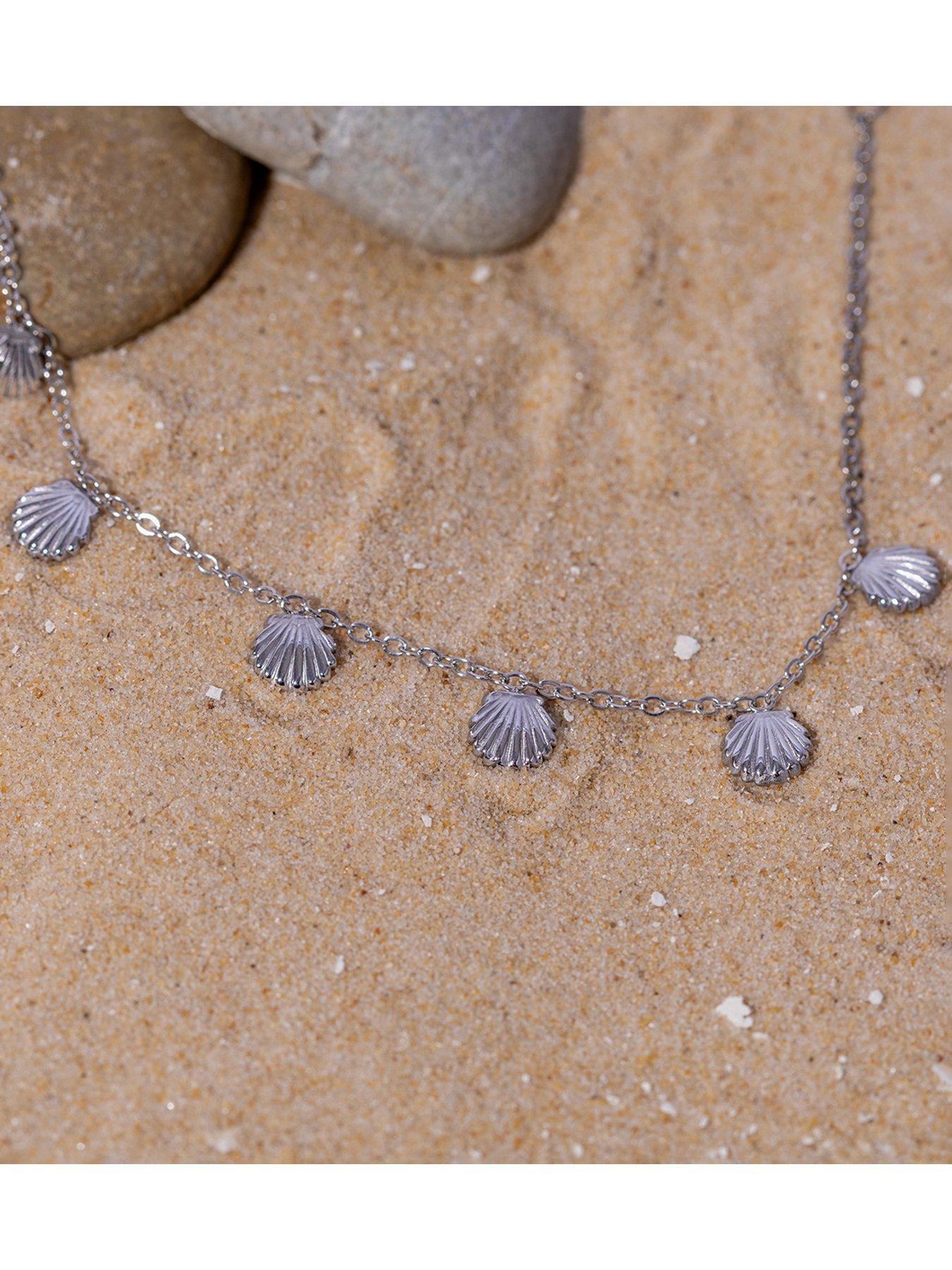 Image 5 of 6 of The Love Collection Waterproof Stainless Steel Multi Shell Anklet