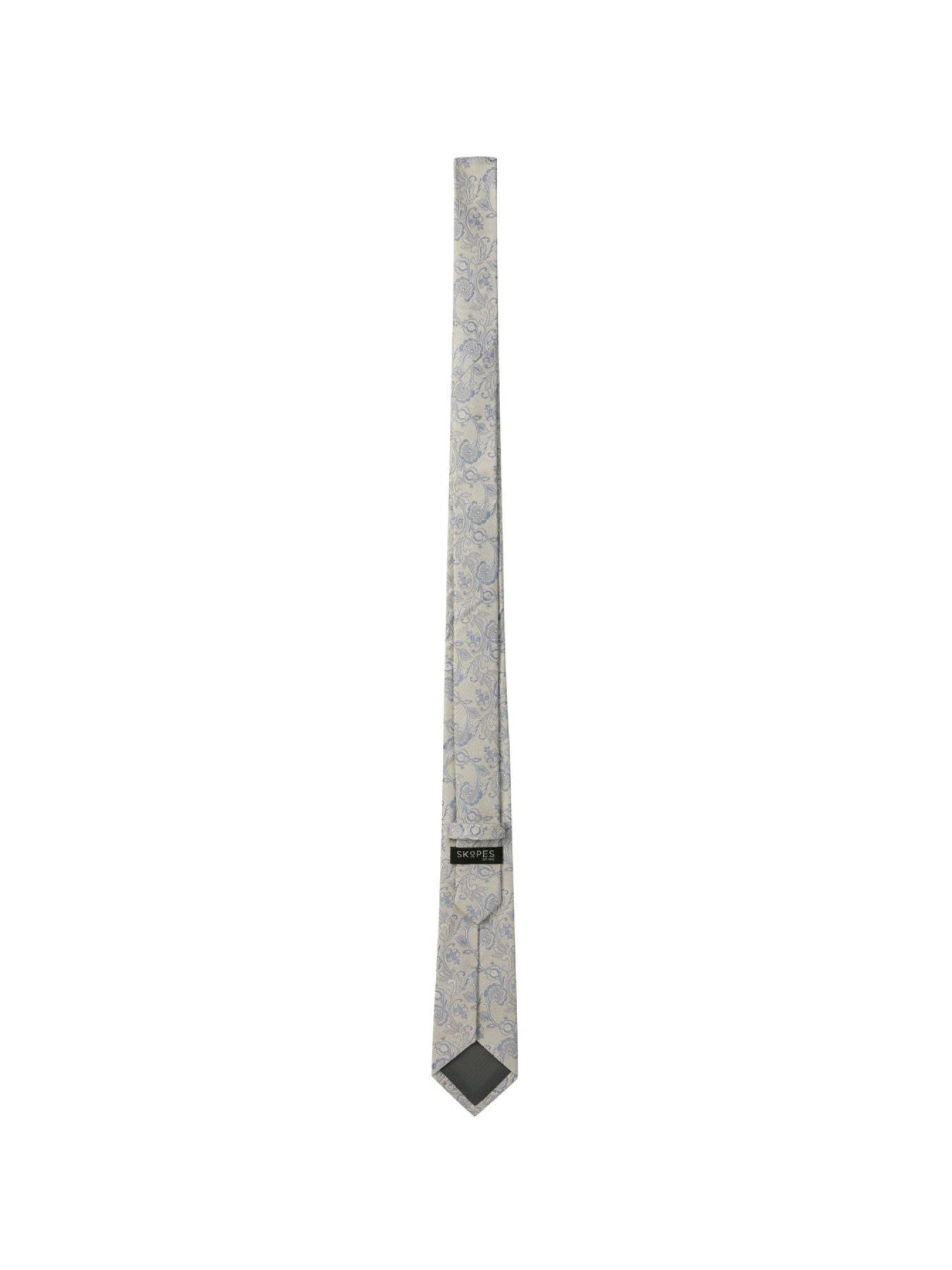 Image 2 of 2 of Skopes Stone/blue Floral Silk Tie