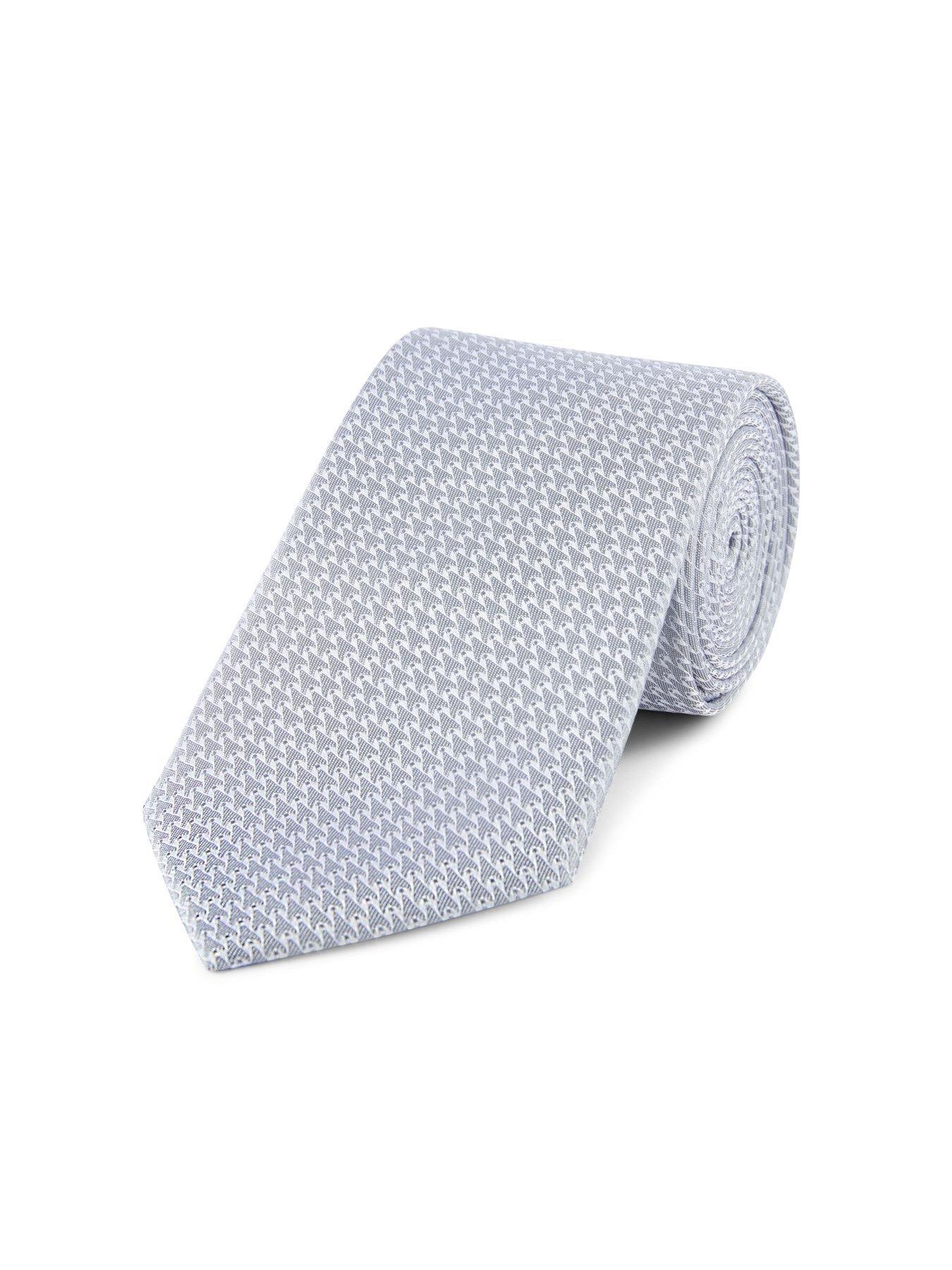 Image 2 of 4 of Skopes Silver Plain Tie &amp; Paisley Pocket Square Set