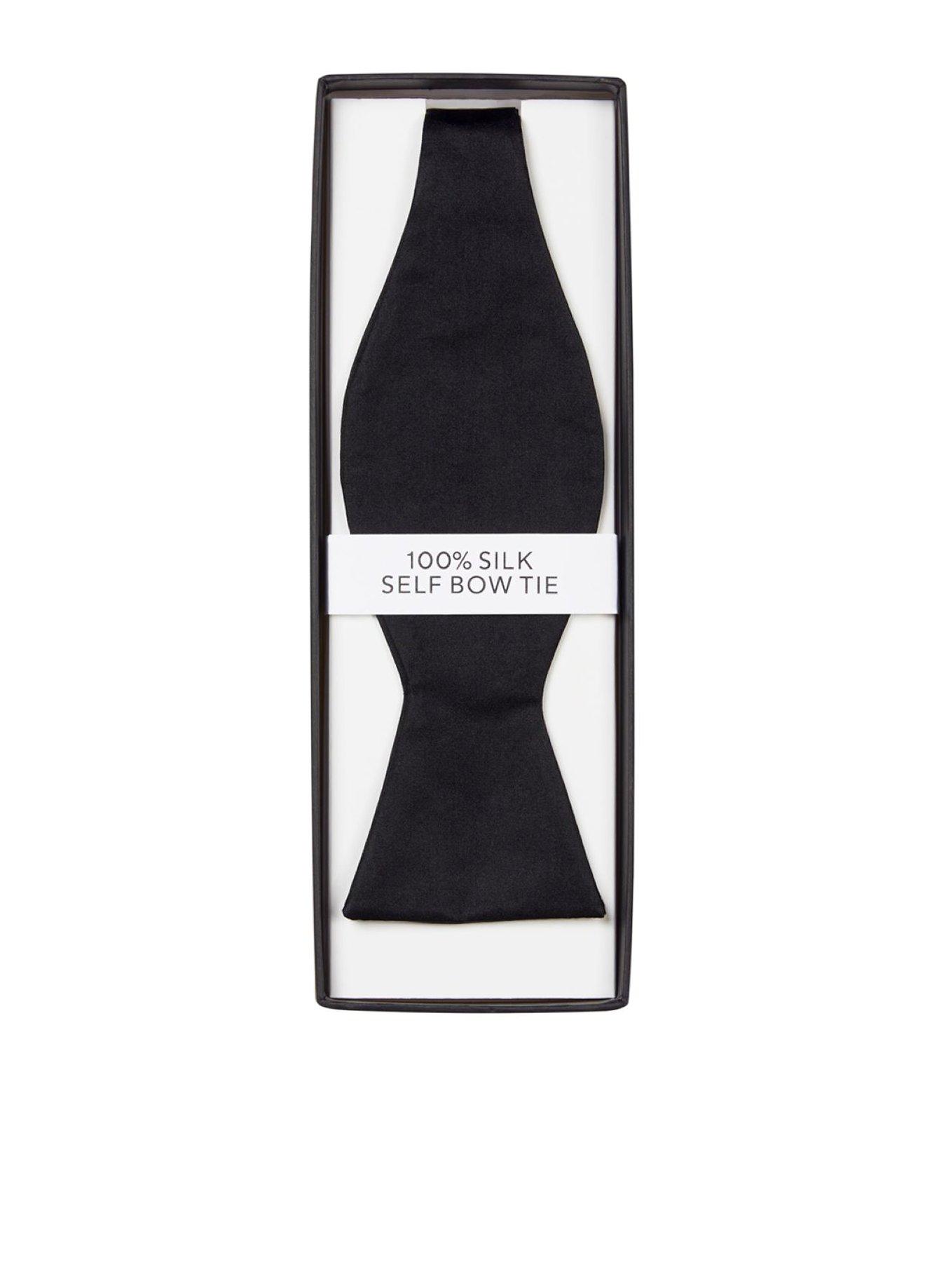 Skopes Black Silk Self Tie Bow Tie - One Colour