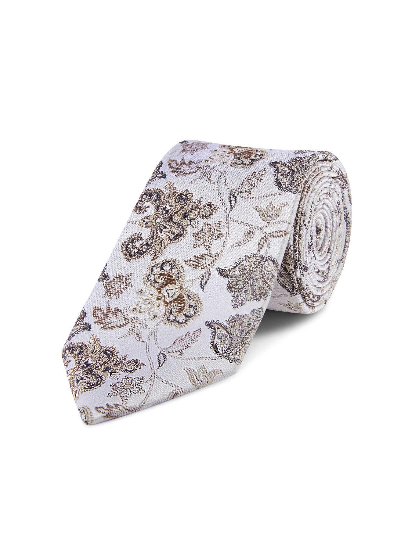 Image 2 of 4 of Skopes Stone Floral Silk Tie &amp; Pocket Square Set