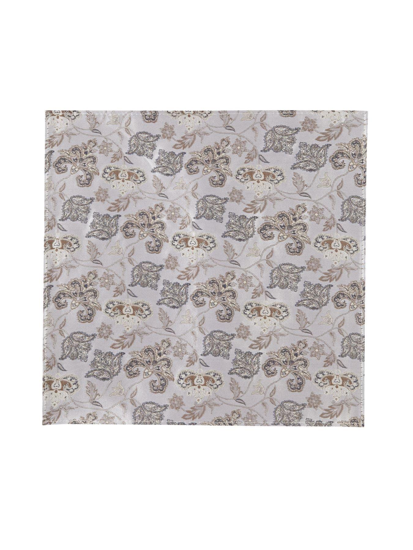 Image 3 of 4 of Skopes Stone Floral Silk Tie &amp; Pocket Square Set