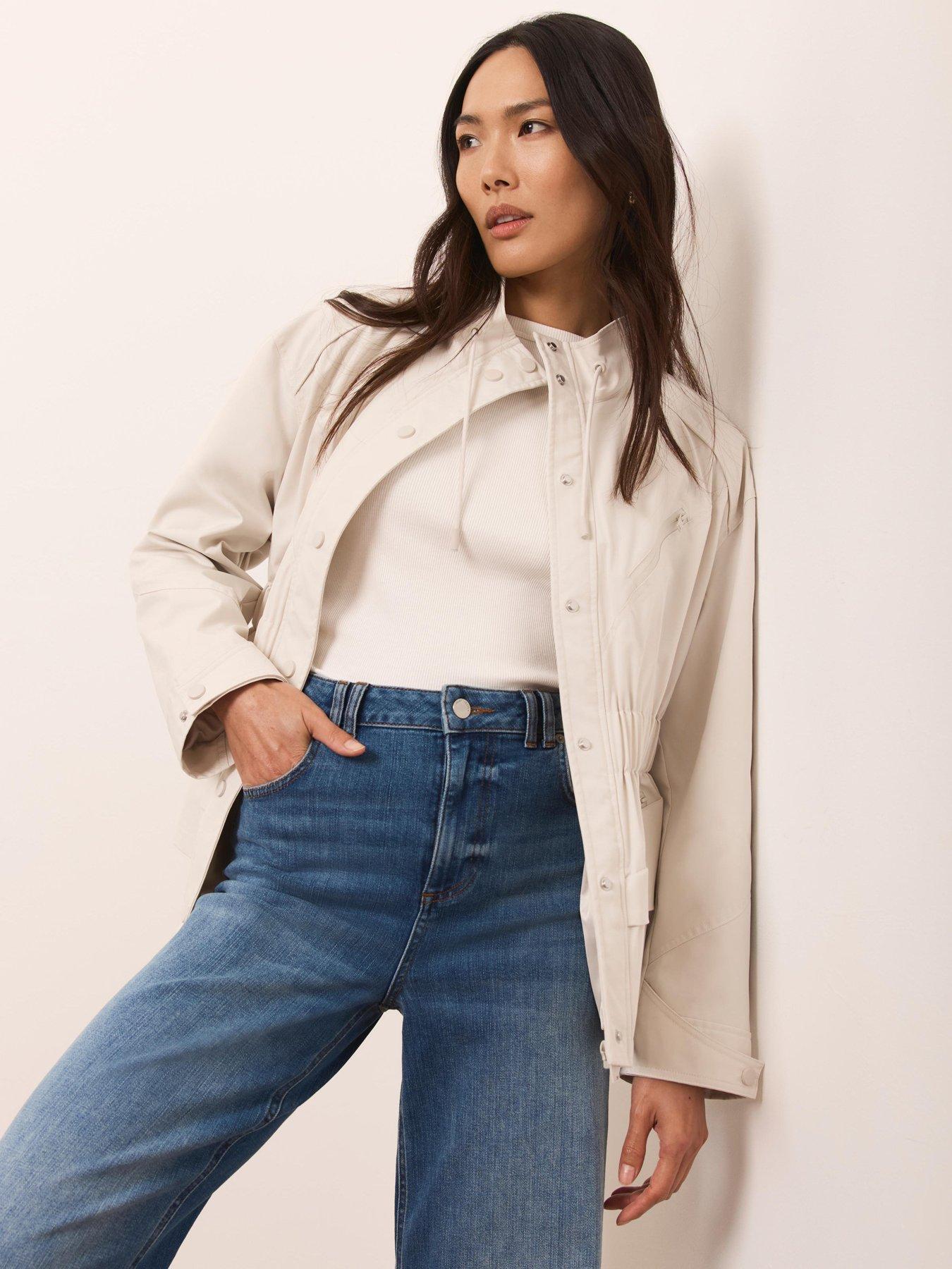 Mint Velvet Neutral Drawstring Jacket