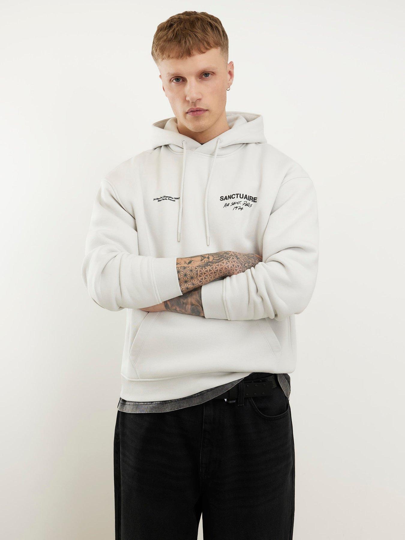 River Island Sanctuaire Oversized Hoodie - Grey